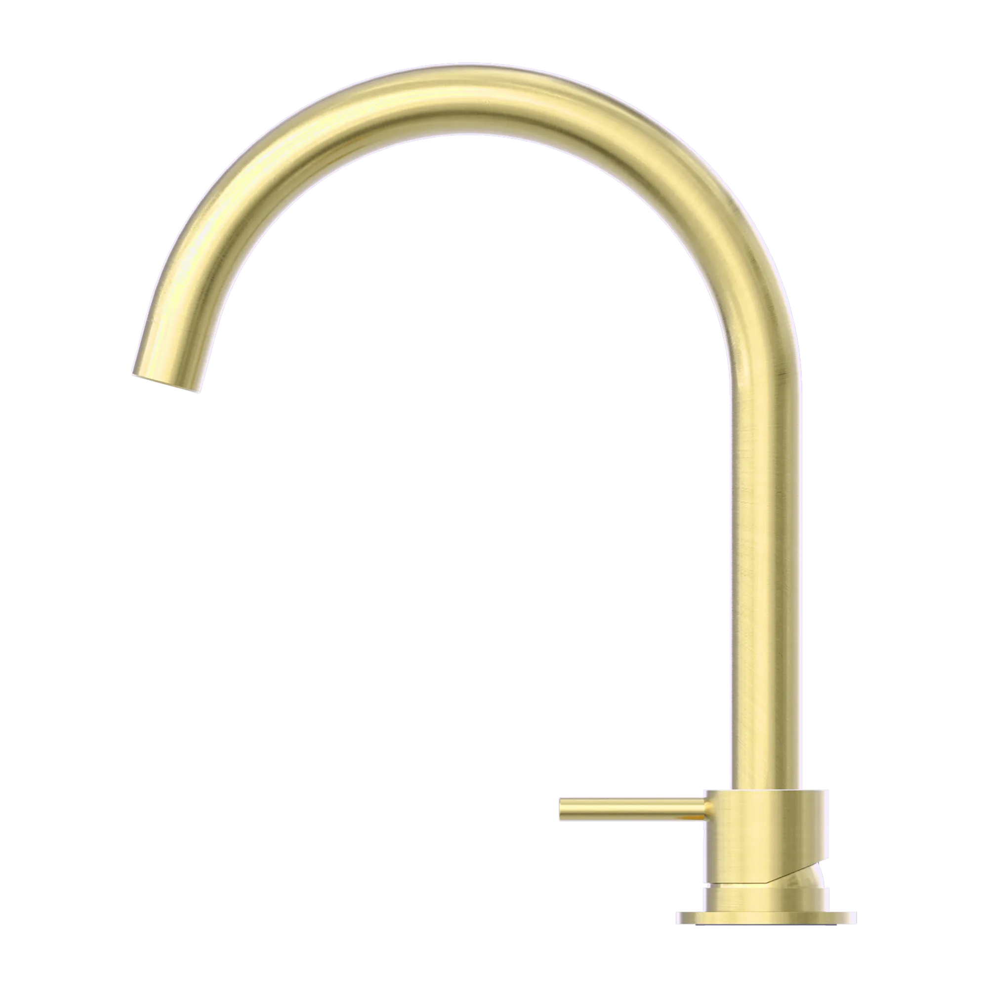 NR221901b BG Mecca Hob Basin Mixer Round Swivel Spout Brushed Gold image 3