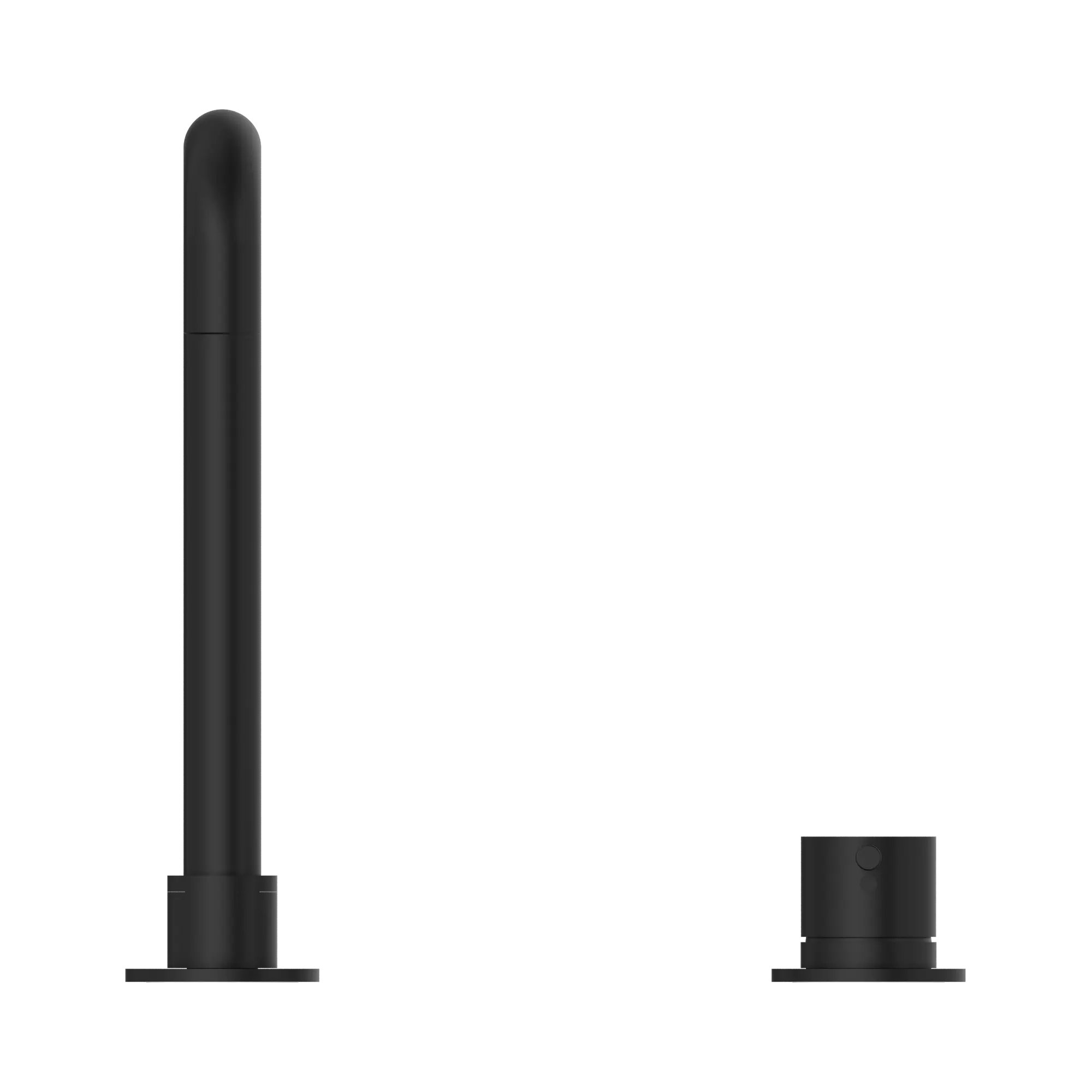 NR221901c MB Mecca Hob Basin Mixer Square Swivel Spout Matte Black image 2