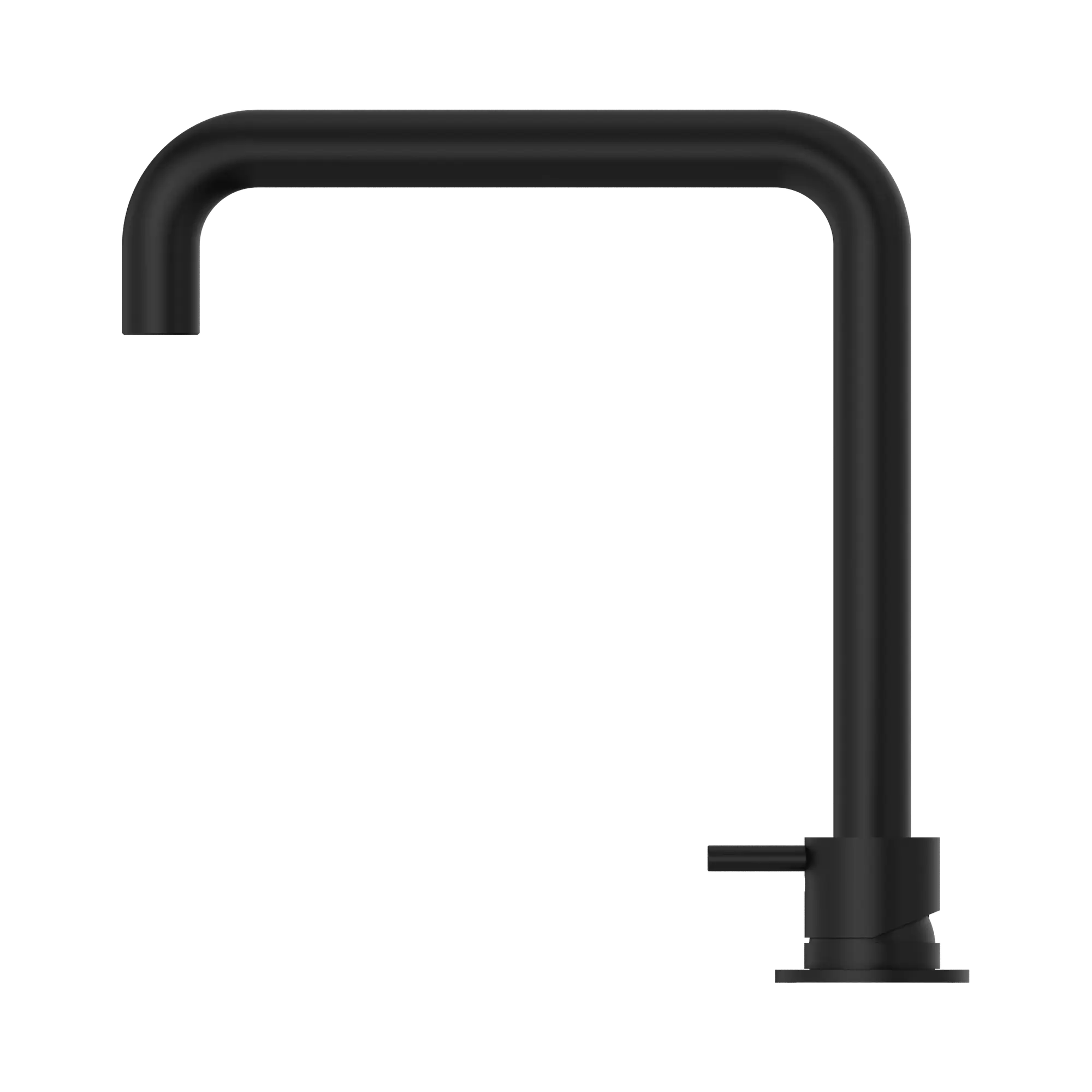 NR221901c MB Mecca Hob Basin Mixer Square Swivel Spout Matte Black image 3