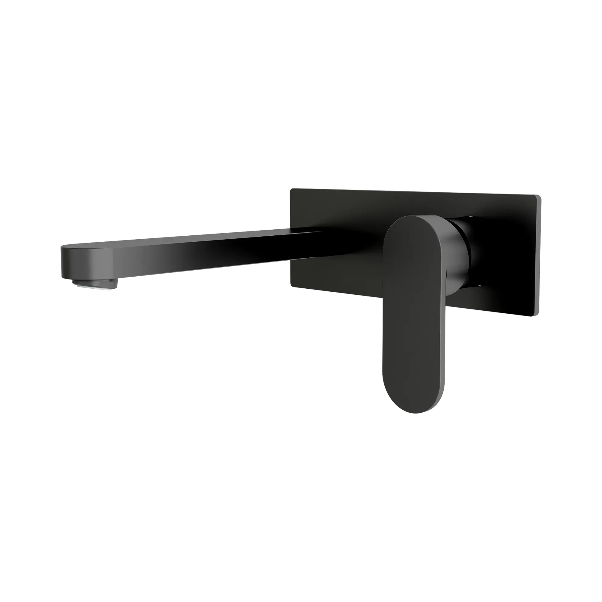 NR301307a MB Ecco Wall Basin Mixer Matte Black image 1