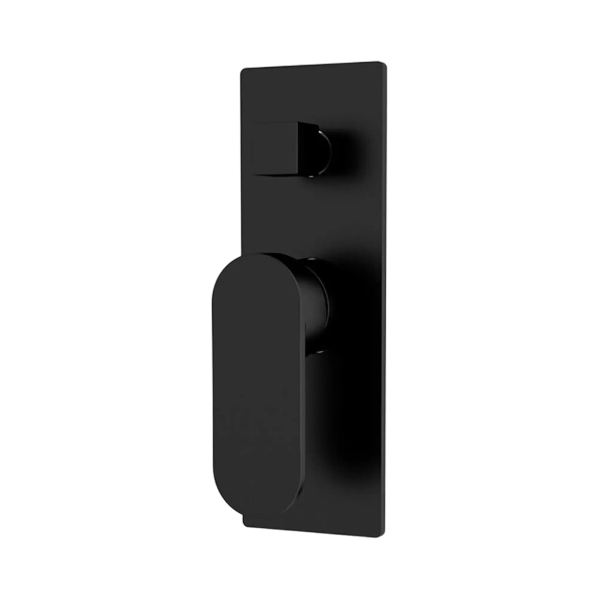 NR301309a MB Ecco Shower Mixer With Divertor Matte Black image 1