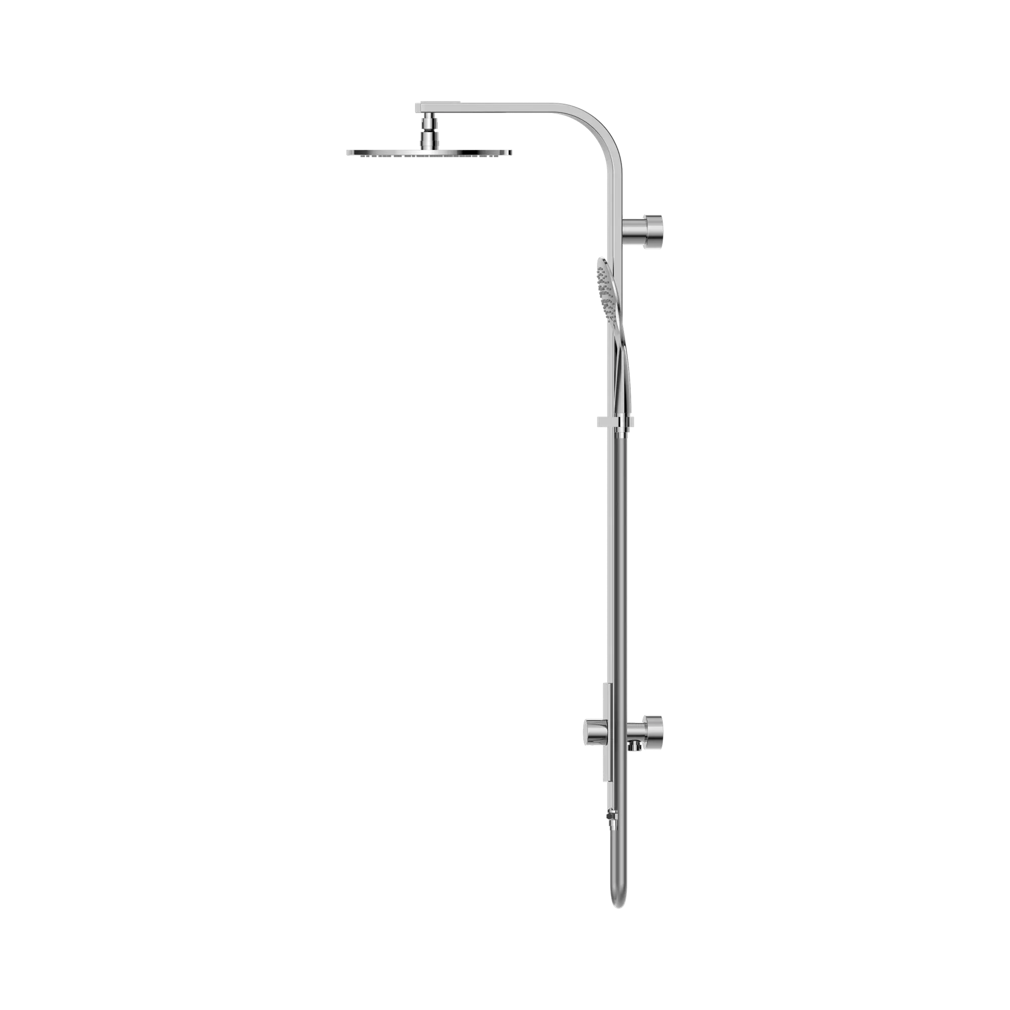 NR281305a CH Astra Rain Round Twin Shower Single Hose Chrome image 3