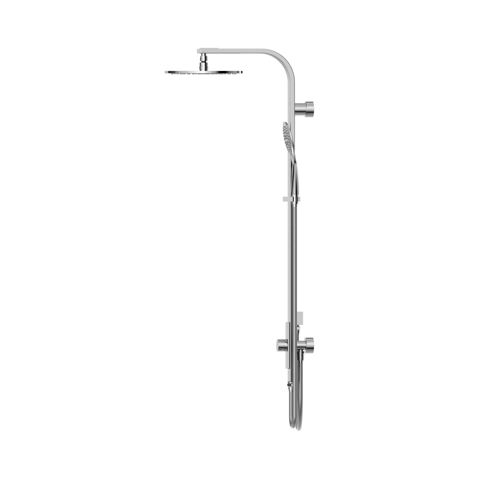 NR281305b CH Astra Rain Round Twin Showerdouble Hose Chrome image 3