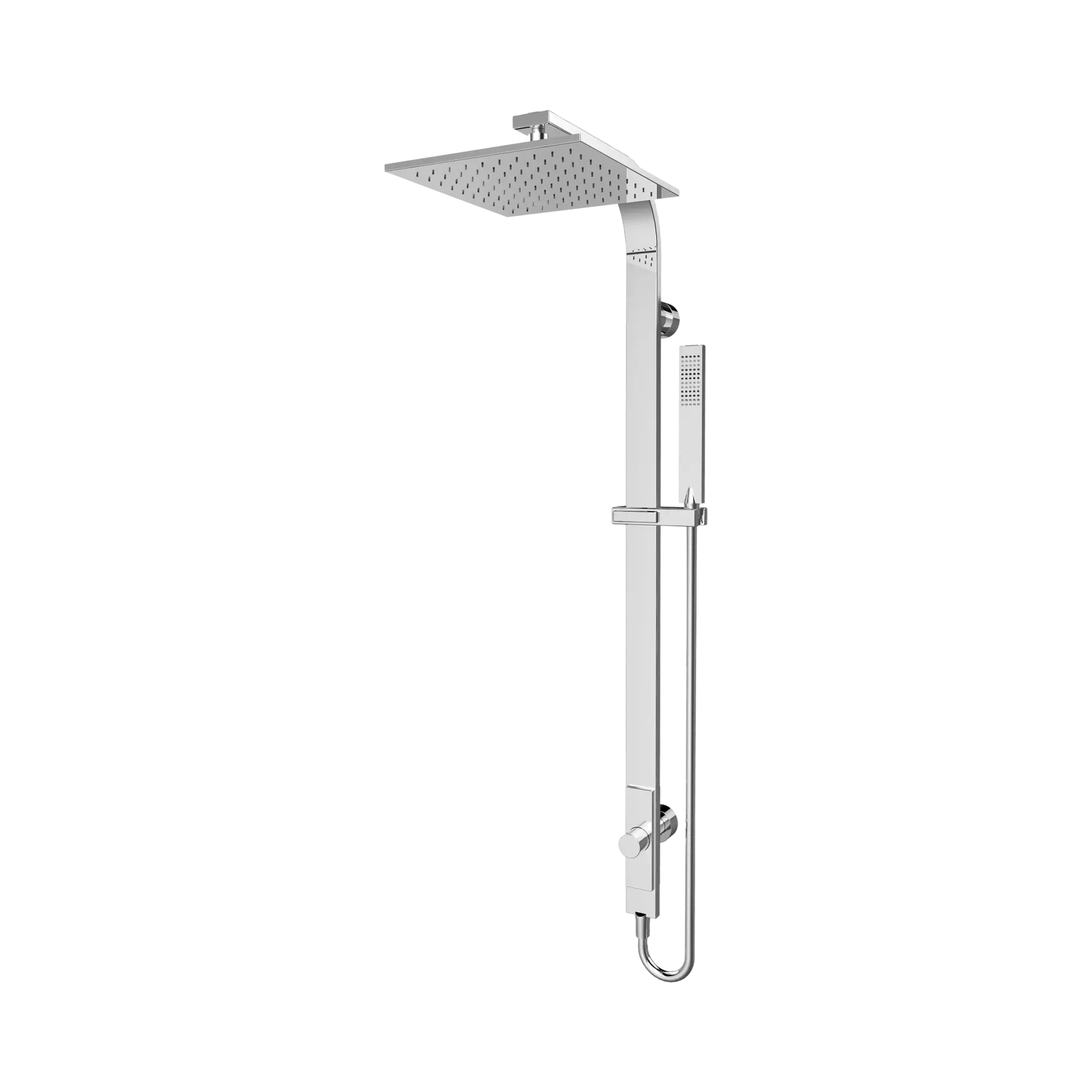 NR281305c CH Astra Rain Square Twin Shower Single Hose Chrome image 1