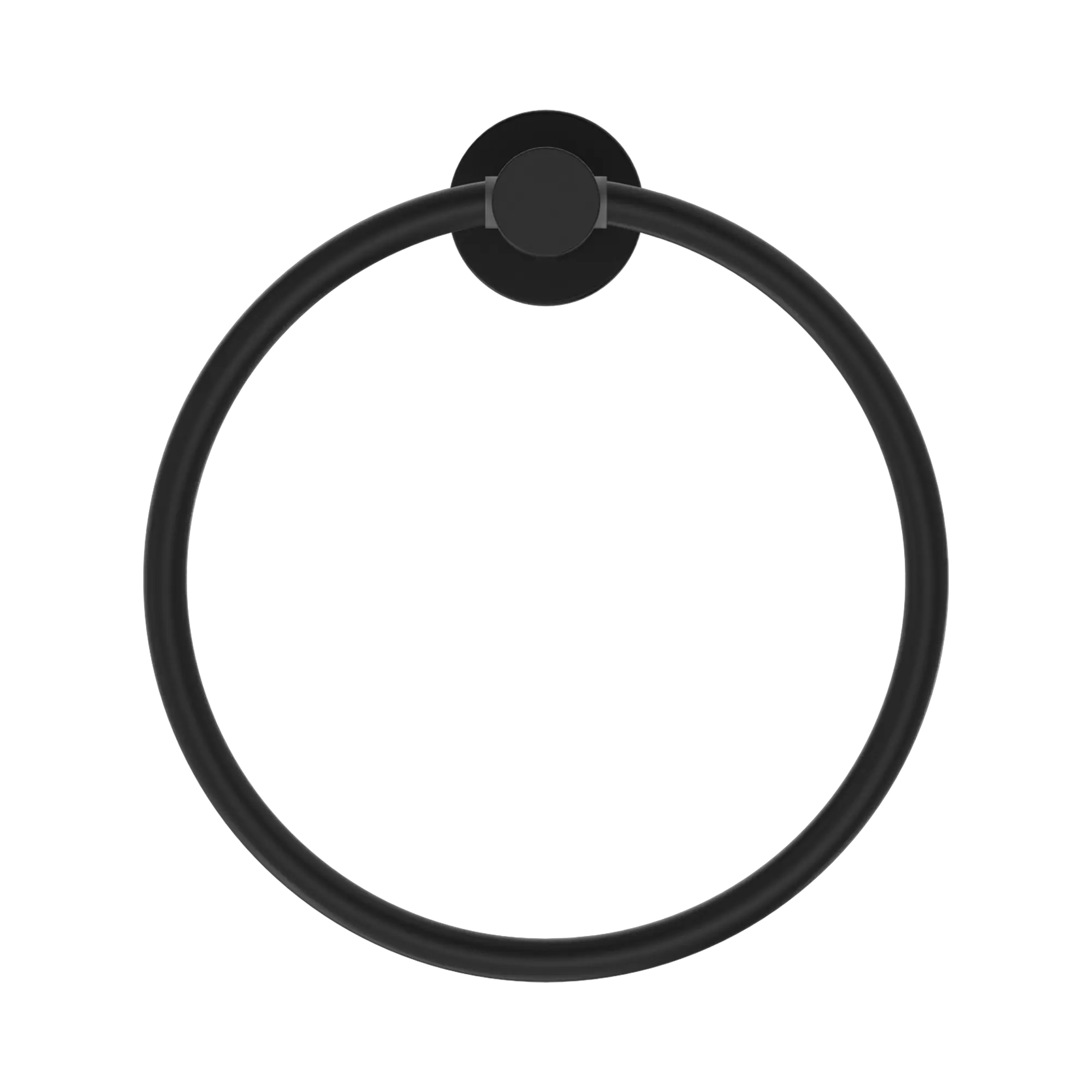 NR1980 MB Mecca Hand Towel Ring Matte Black image 2