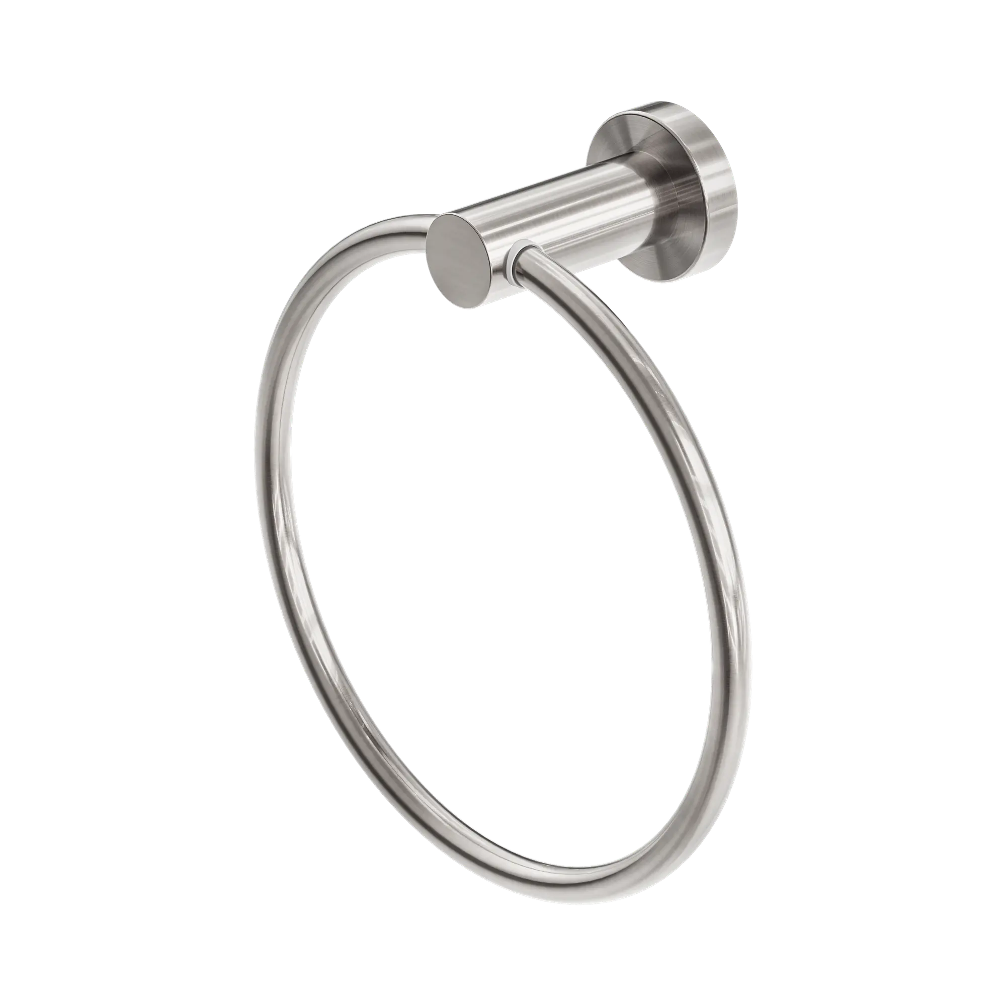 NR1980 BN Mecca Hand Towel Ring Brushed Nickel image 1
