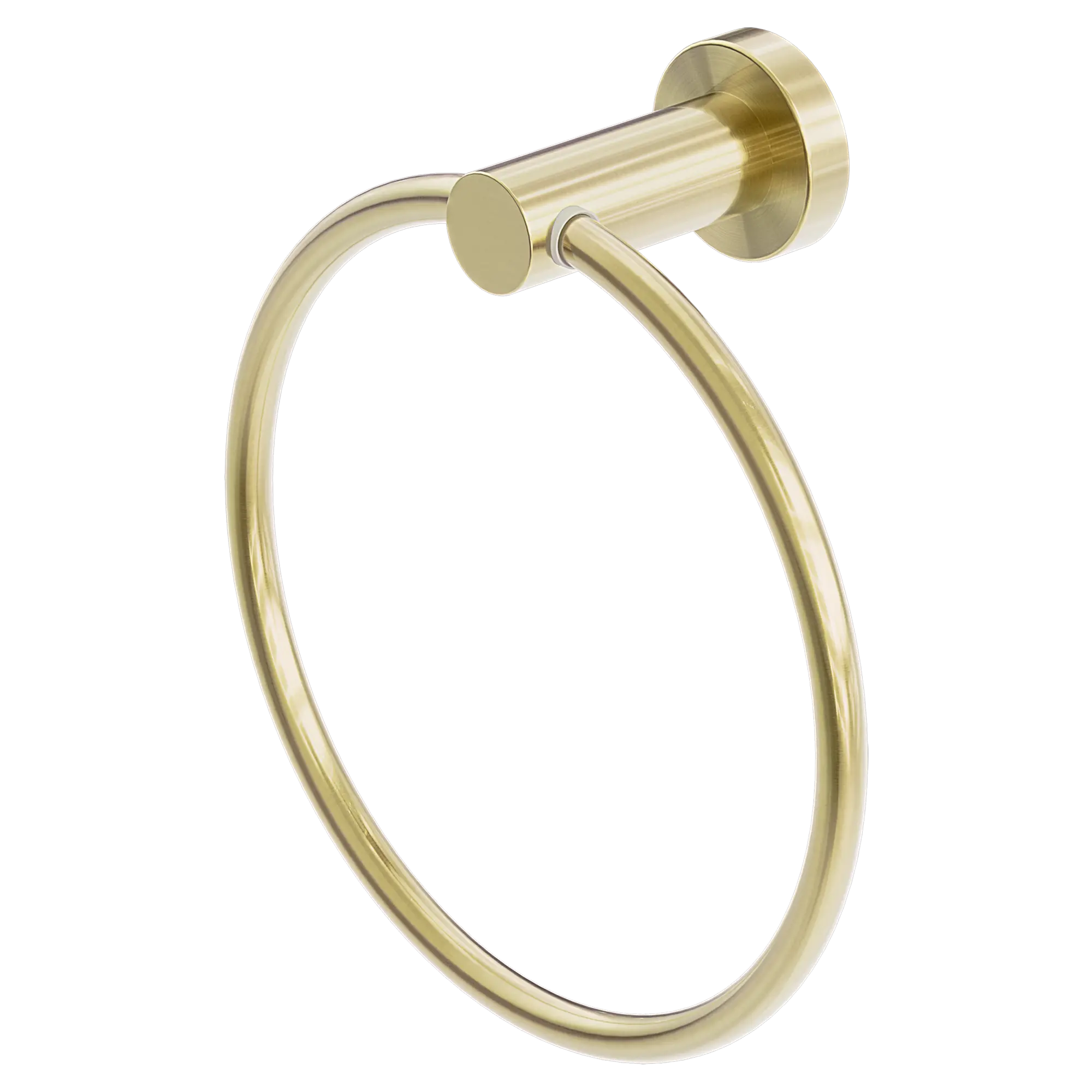 NR1980 BG Mecca Hand Towel Ring Brushed Gold image 1