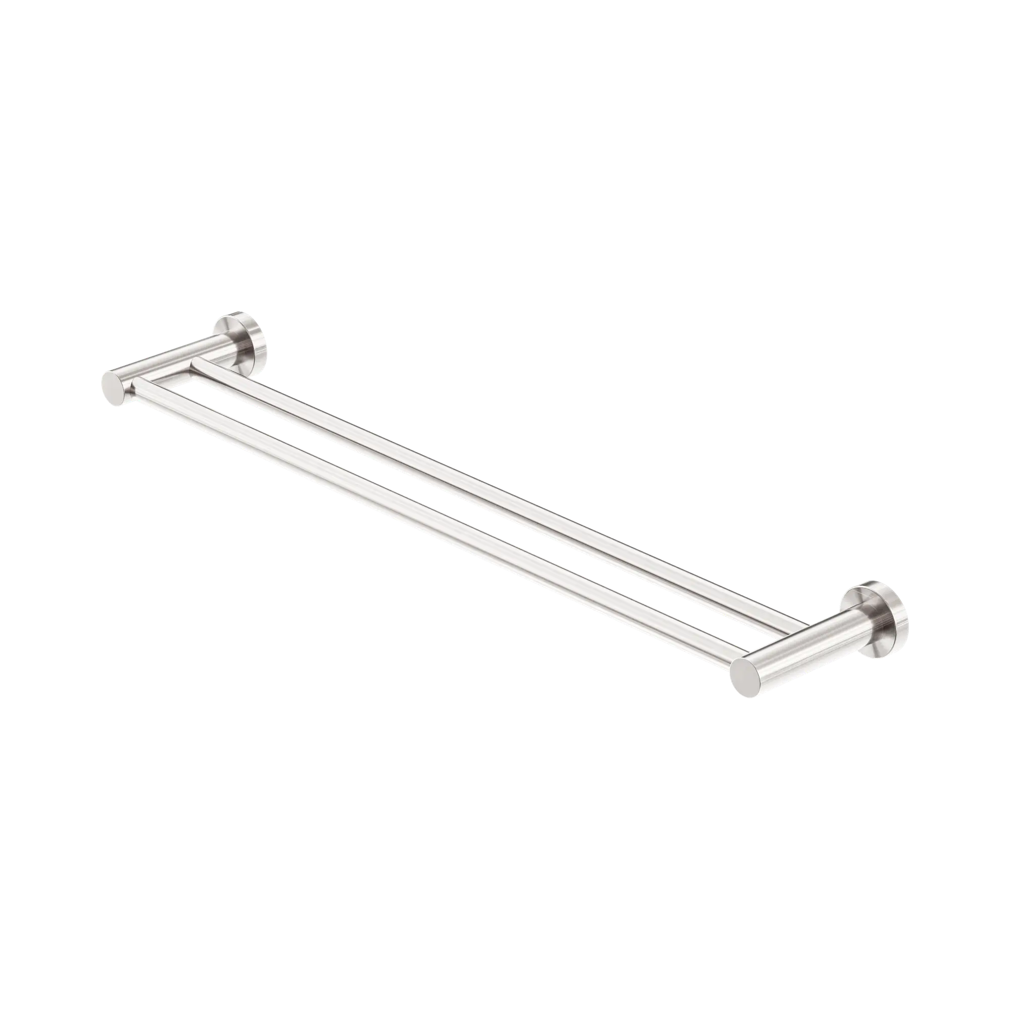 NR1924d BN Mecca Double Towel Rail 600mm Brushed Nickel image 1