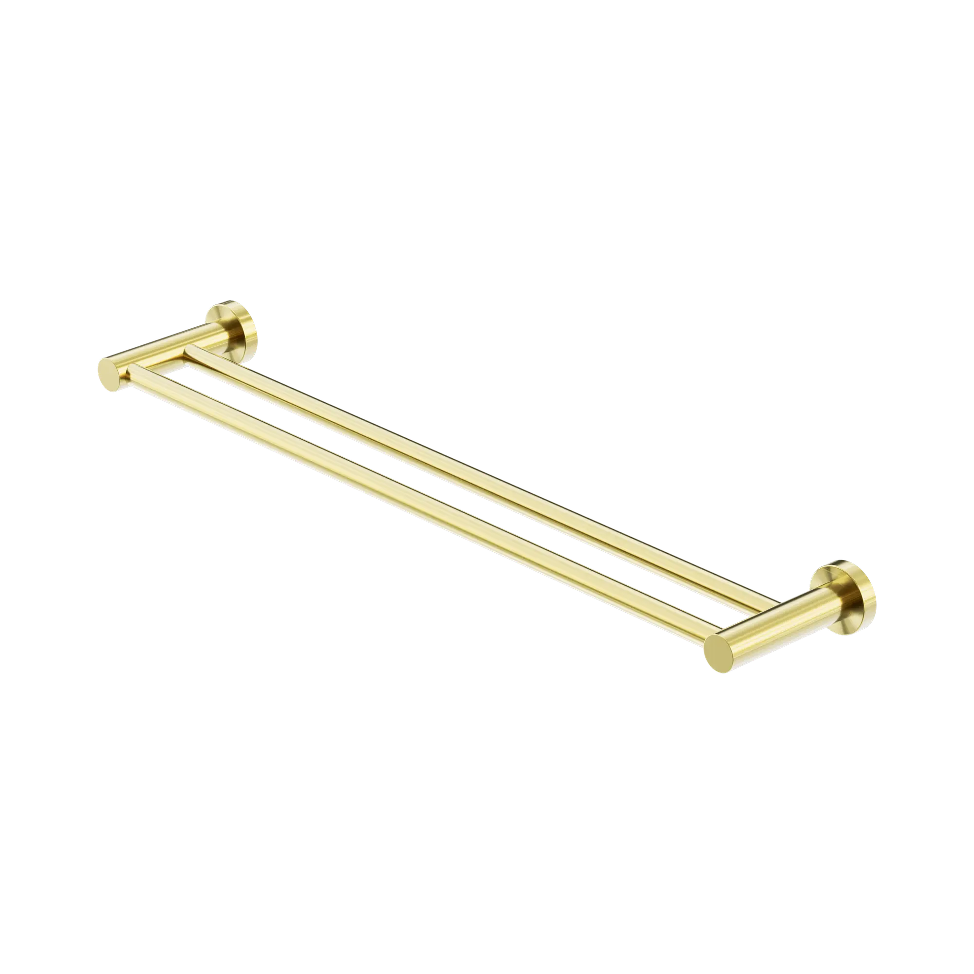NR1924d BG Mecca Double Towel Rail 600mm Brushed Gold image 1