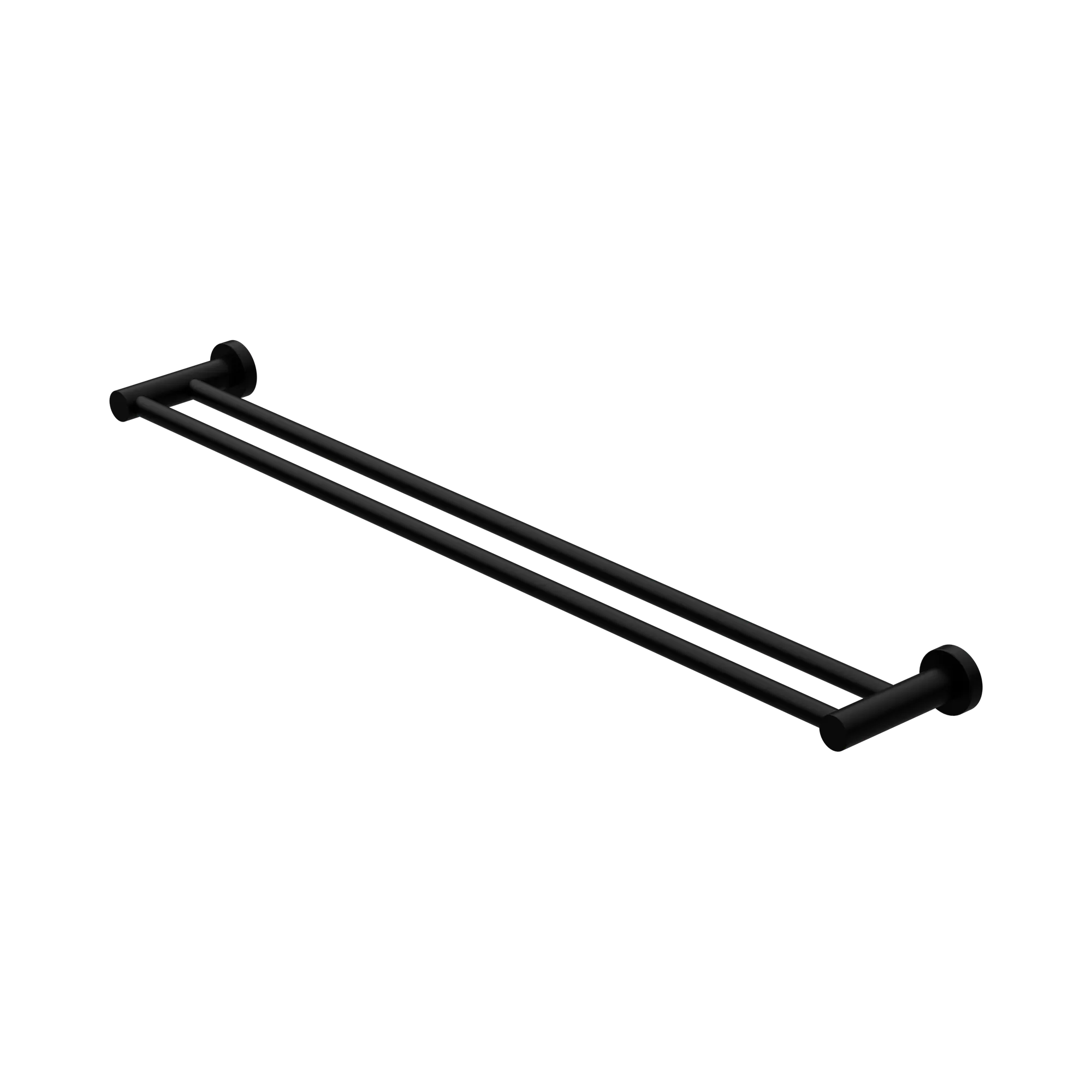 NR1930d MB Mecca Double Towel Rail 800mm Matte Black image 1