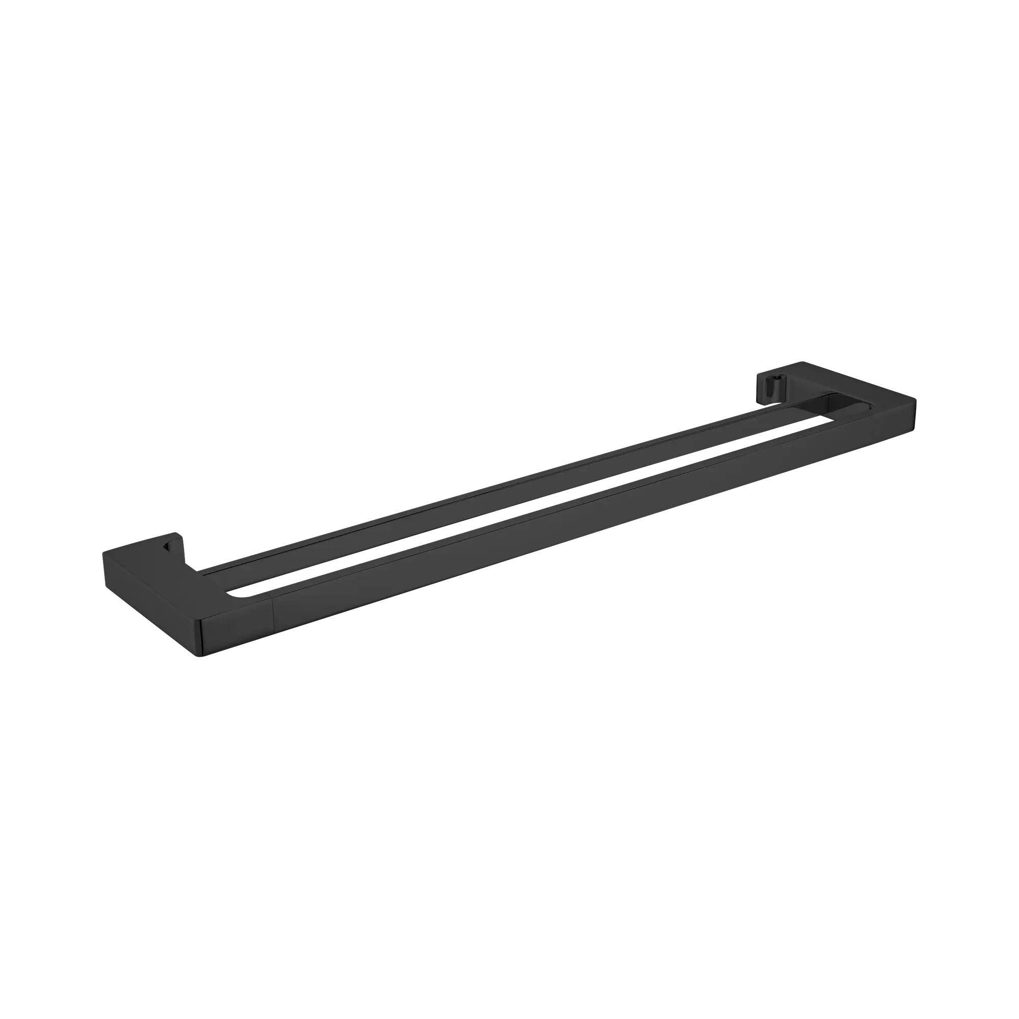 NR8024d MB Pearl Double Towel Rail 600mm Matte Black image 1