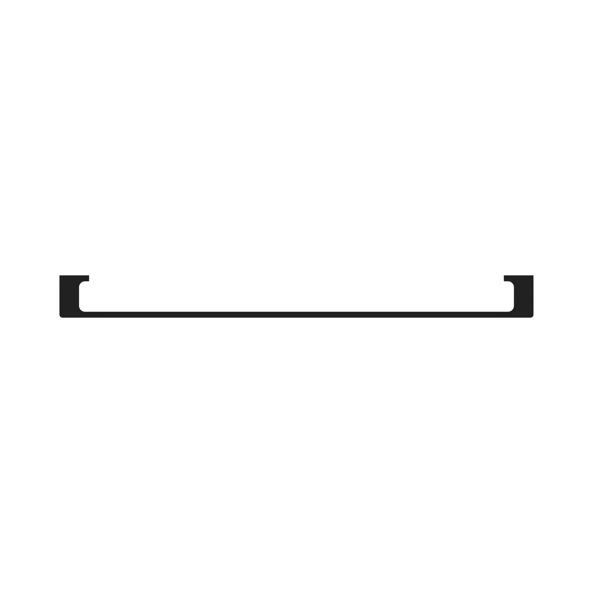 NR8030 MB Pearl Single Towel Rail 800mm Matte Black image 3