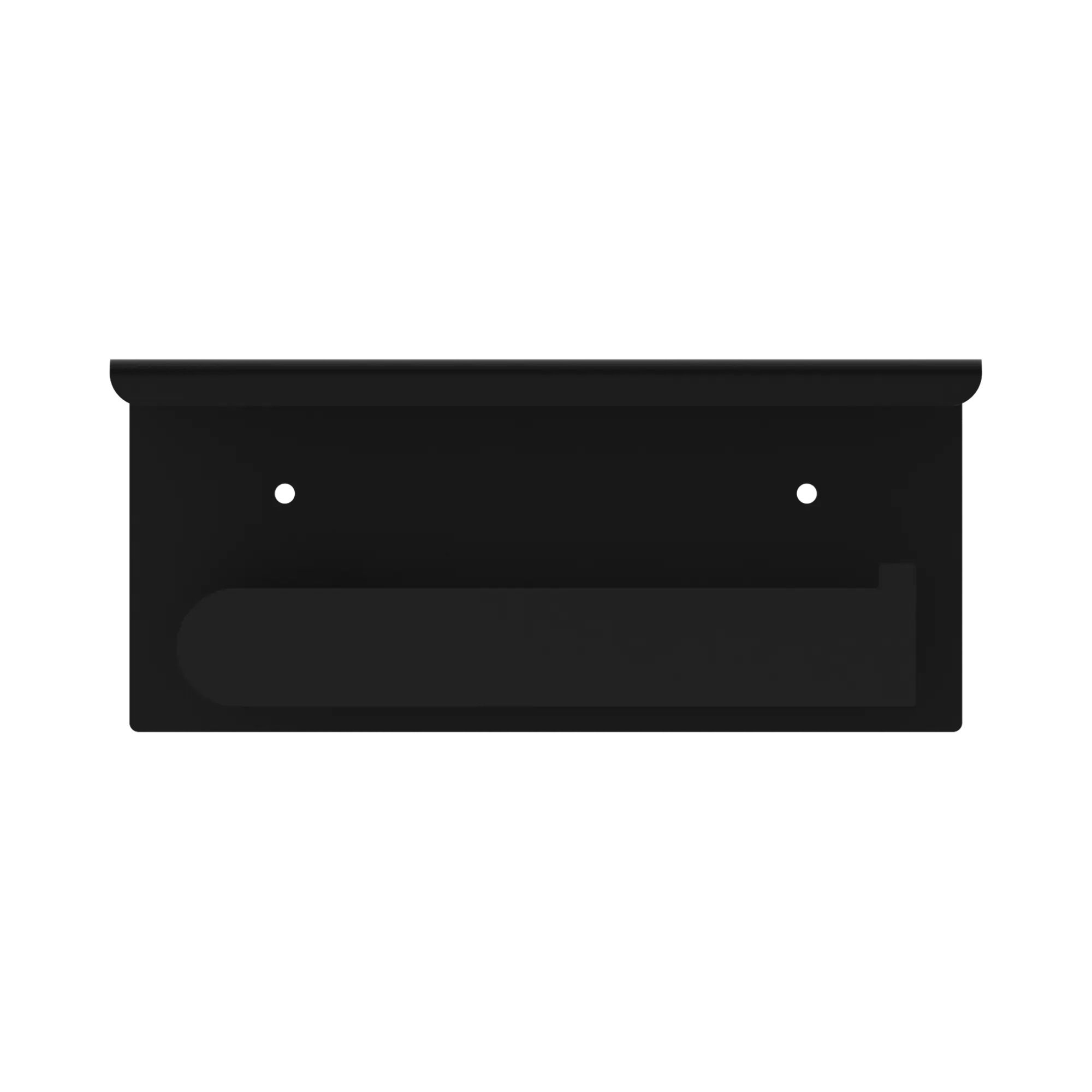 NR9086a MB Bianca Toilet Roll Holder With Phone Holder Matte Black image 3