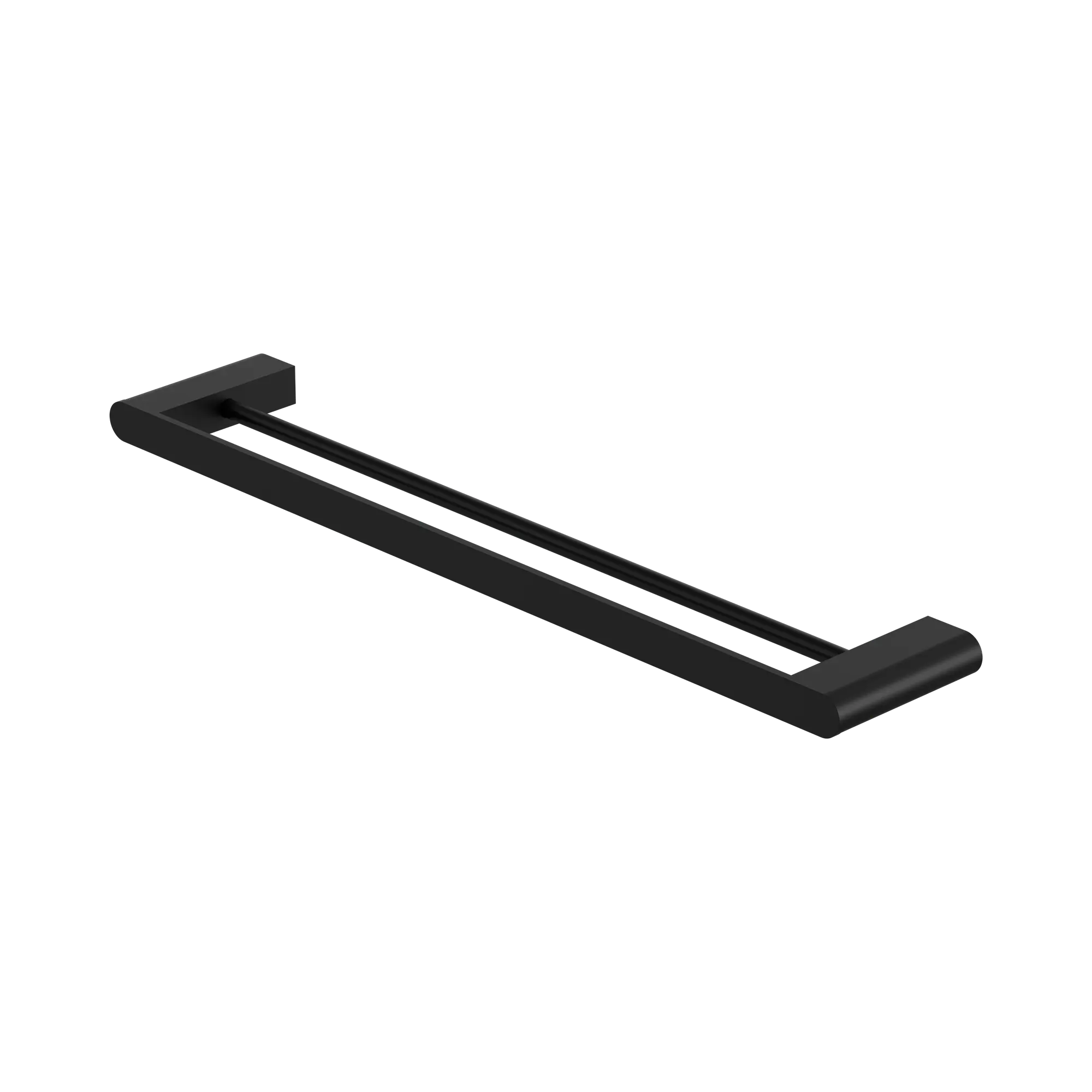 NR9024d MB Bianca Double Towel Rail 600mm Matte Black image 1