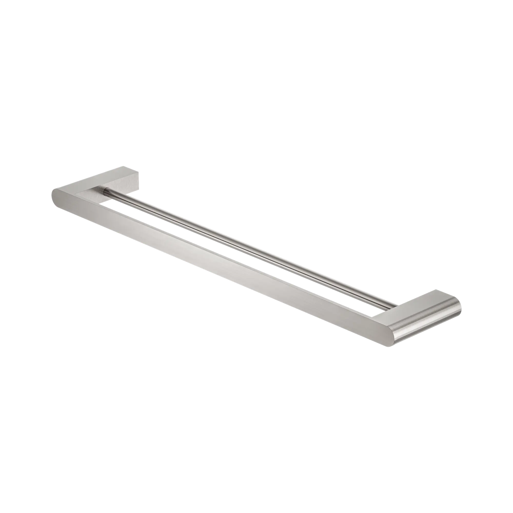 NR9024d BN Bianca Double Towel Rail 600mm Brushed Nickel image 1