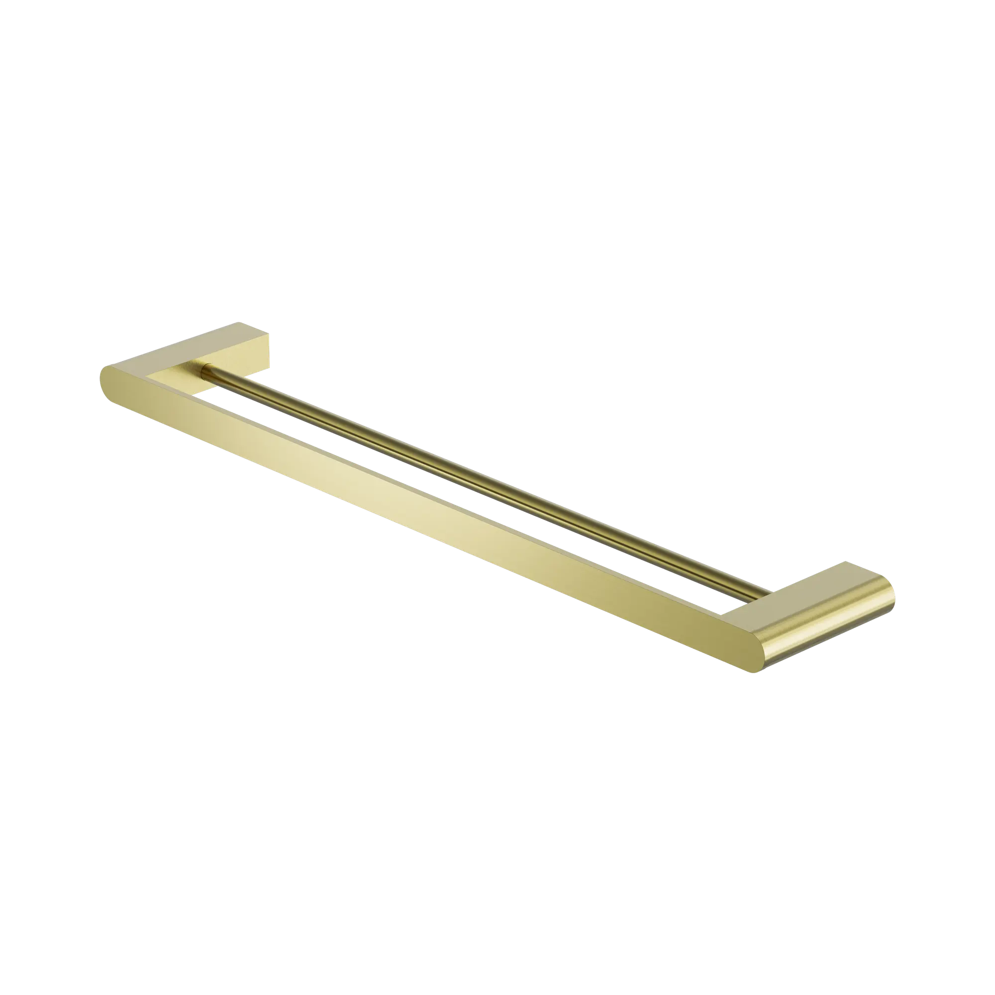 NR9024d BG Bianca Double Towel Rail 600mm Brushed Gold image 1