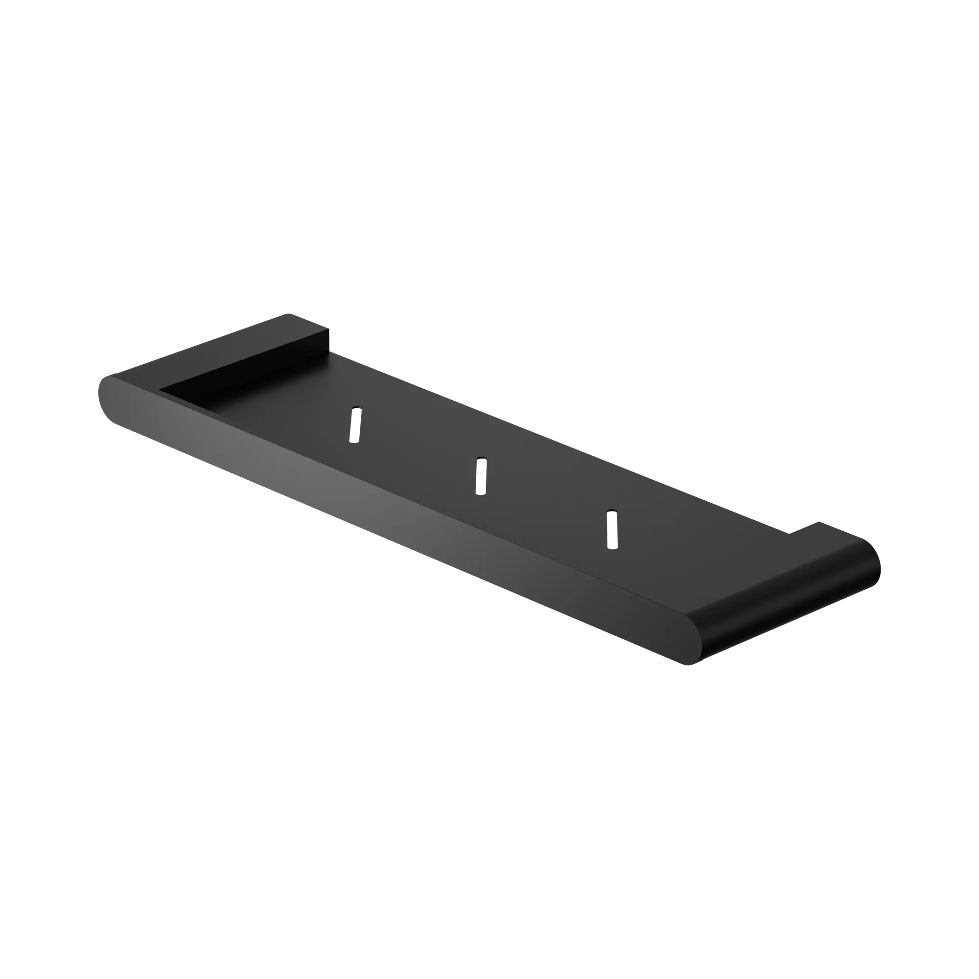 NR9087a MB Bianca Metal Shower Shelf Matte Black image 1