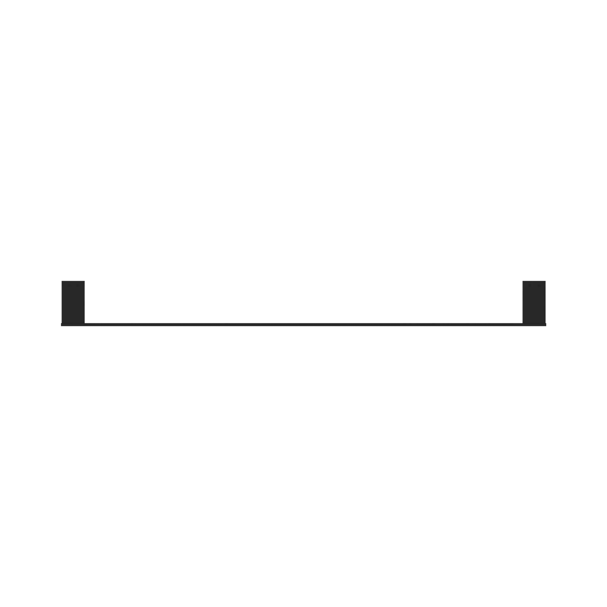 NR4630 MB Celia Single Towel Rail 800mm Matte Black image 3