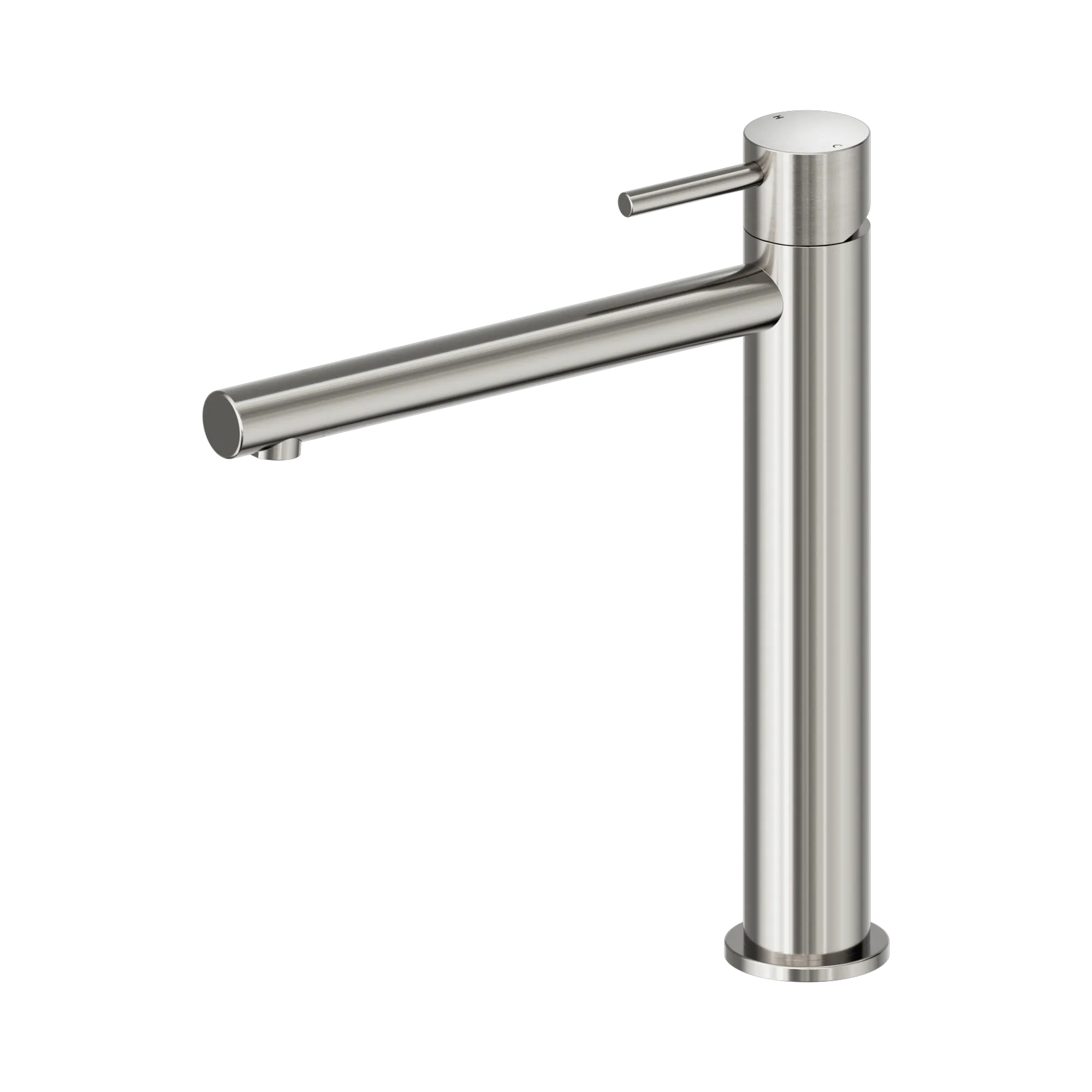 25 B002 BN Dolce II Tall Basin Mixer Brushed Nickel image 1