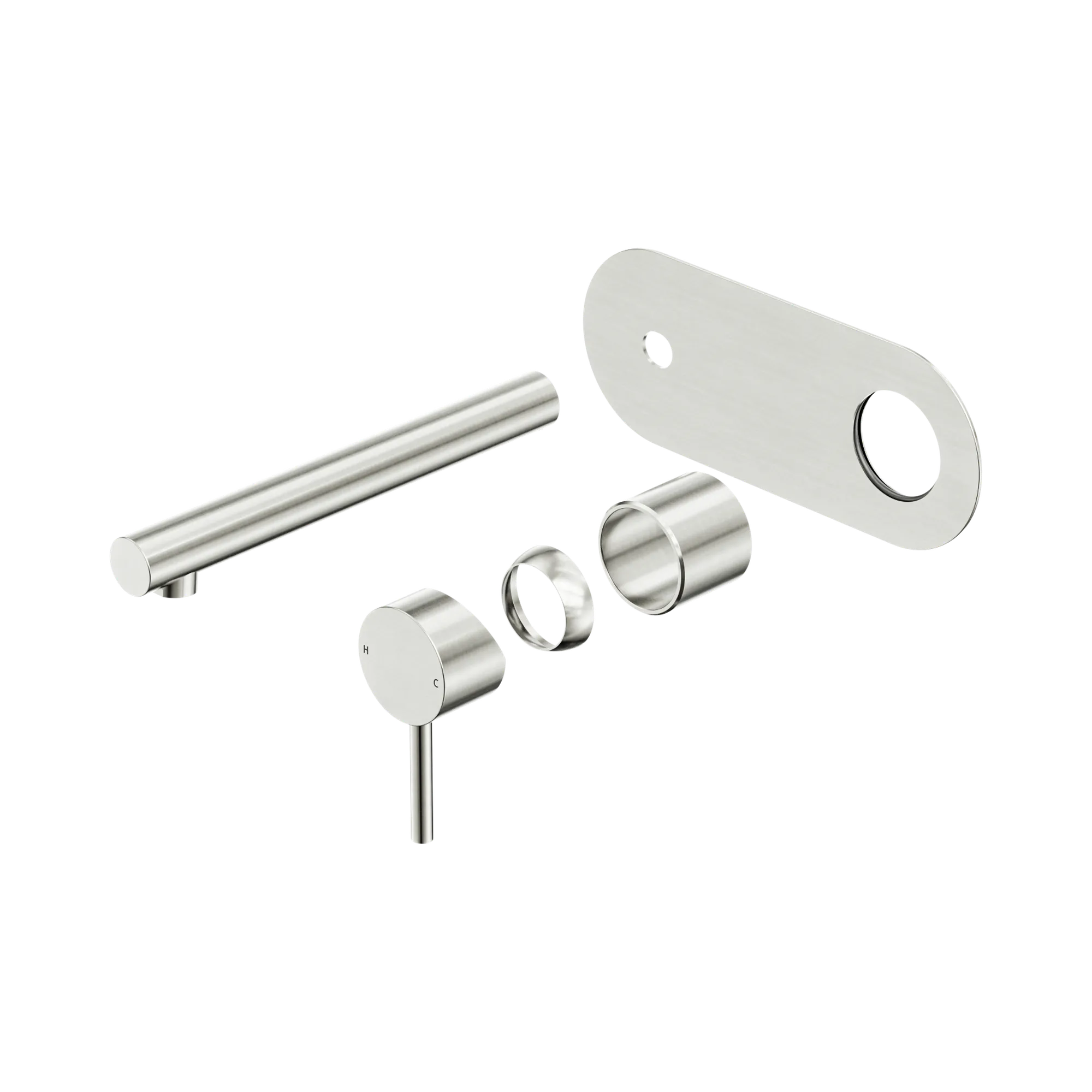 25 B007 BN Dolce II Wall Basin Bath Mixer Trim Kits Only Brushed Nickel image 1