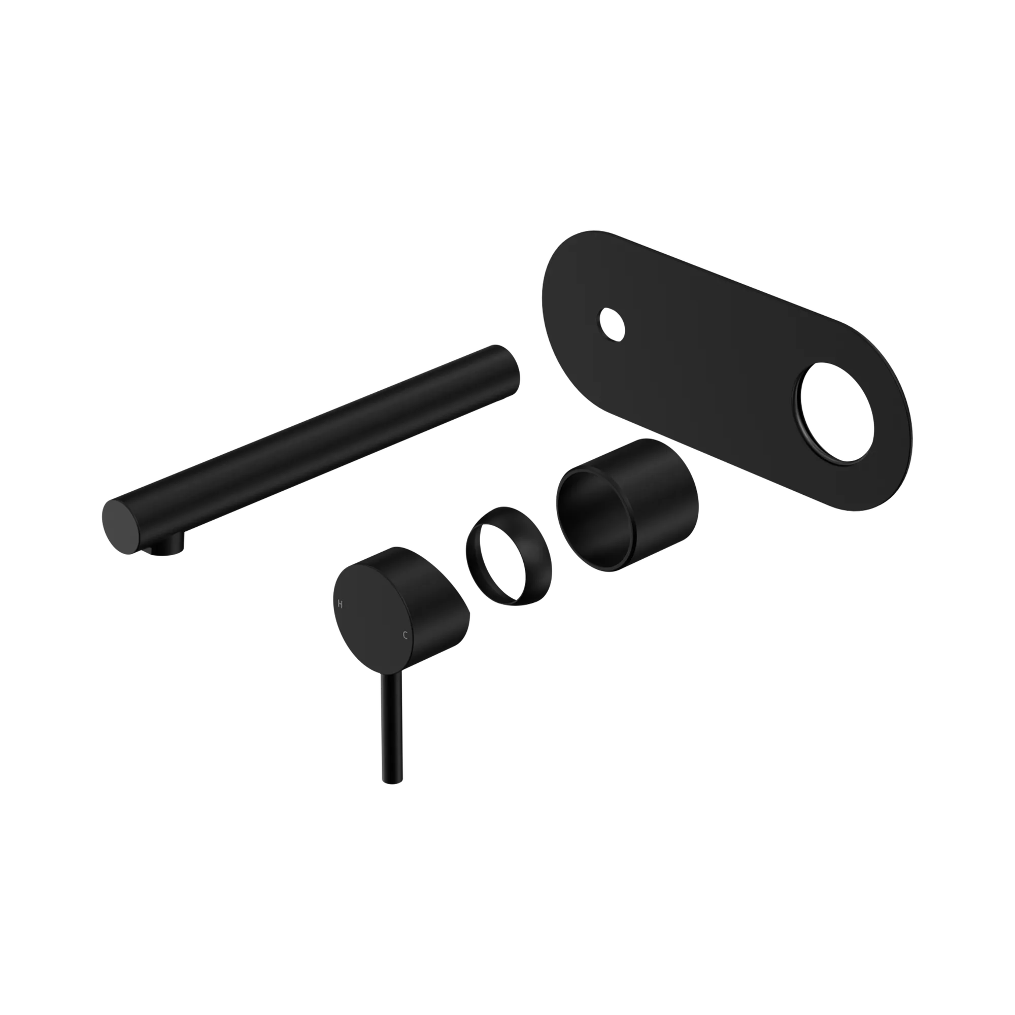 25 B007 MB Dolce II Wall Basin Bath Mixer Trim Kits Only Matte Black image 1