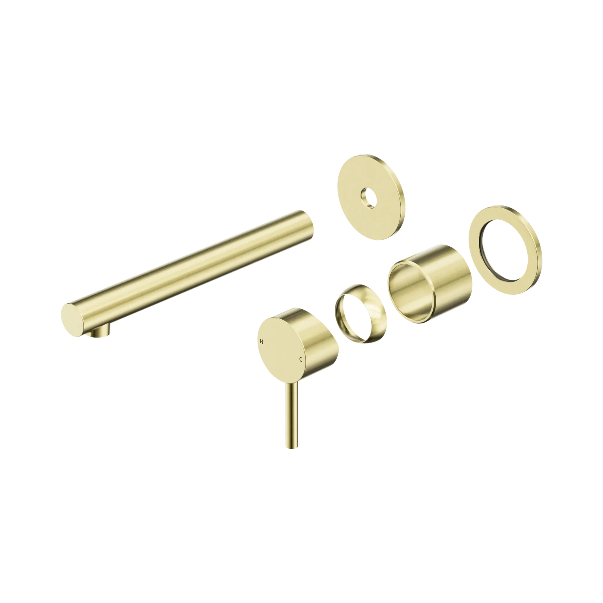 25 B009 BG Dolce II Wall Basin Bath Mixer Separate Back Plate Trim Kits Only Brushed Gold image 1