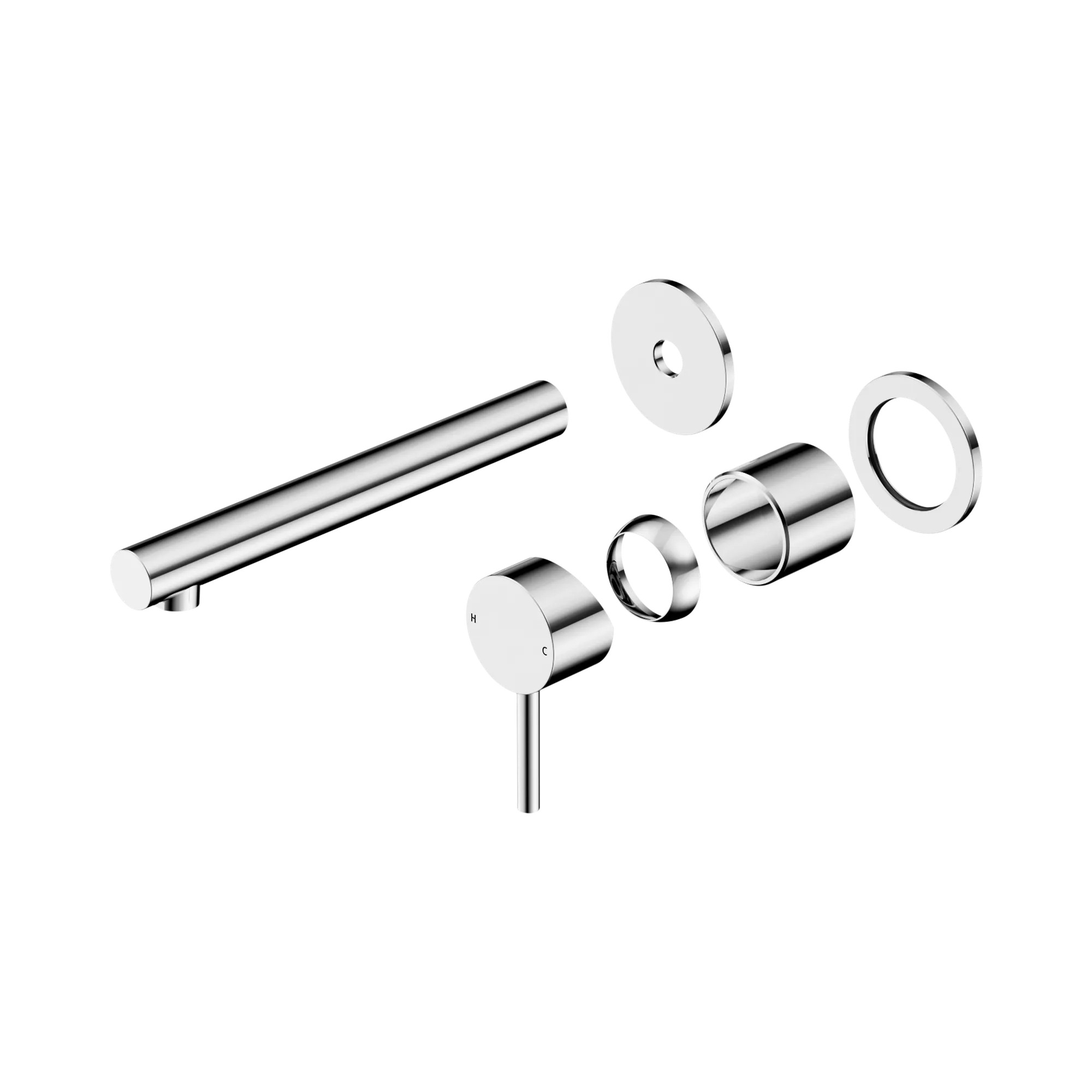 25 B009 CH Dolce II Wall Basin Bath Mixer Separate Back Plate Trim Kits Only Chrome image 1