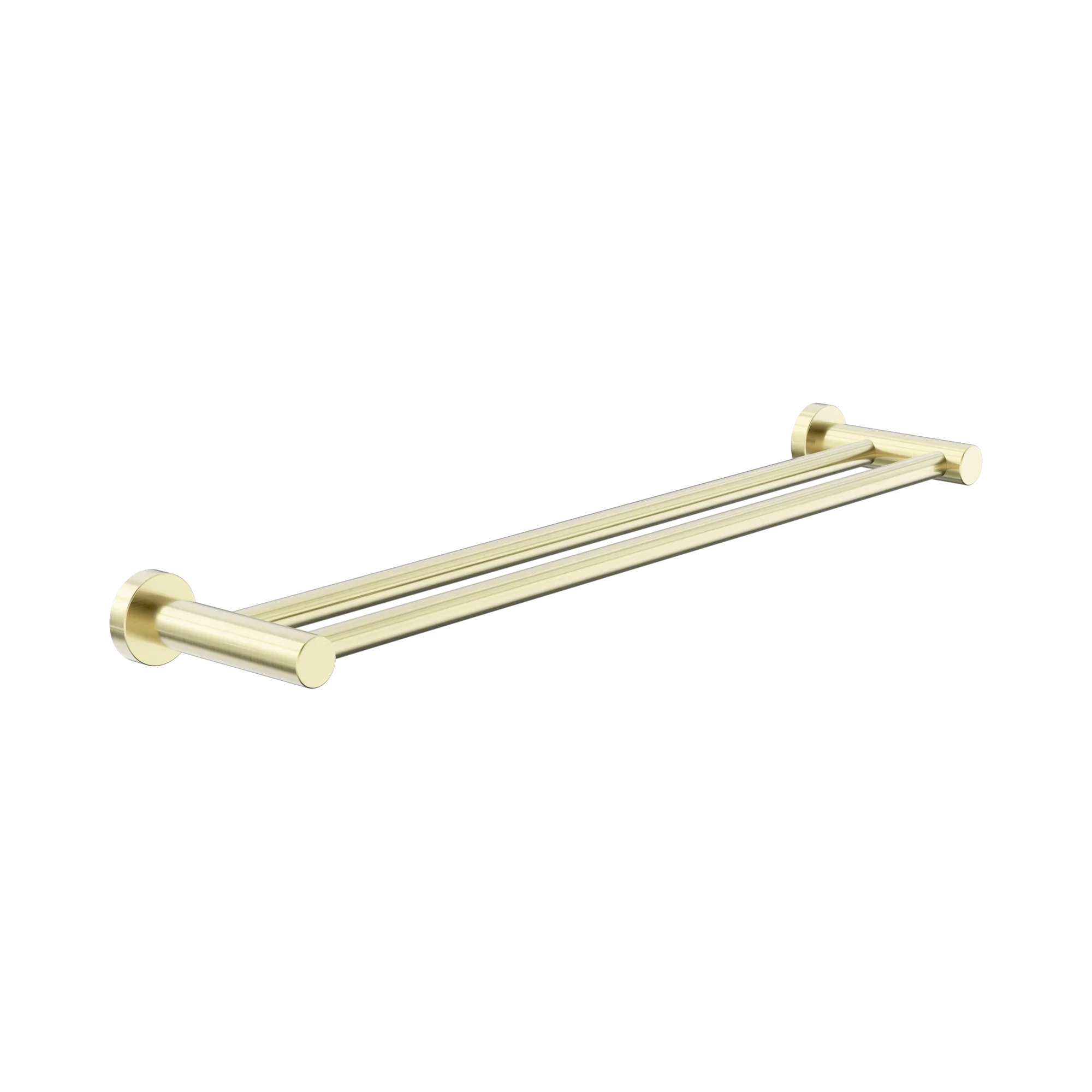 NR2024d BG Dolce II Double Towel Rail 600mm Brushed Gold image 1
