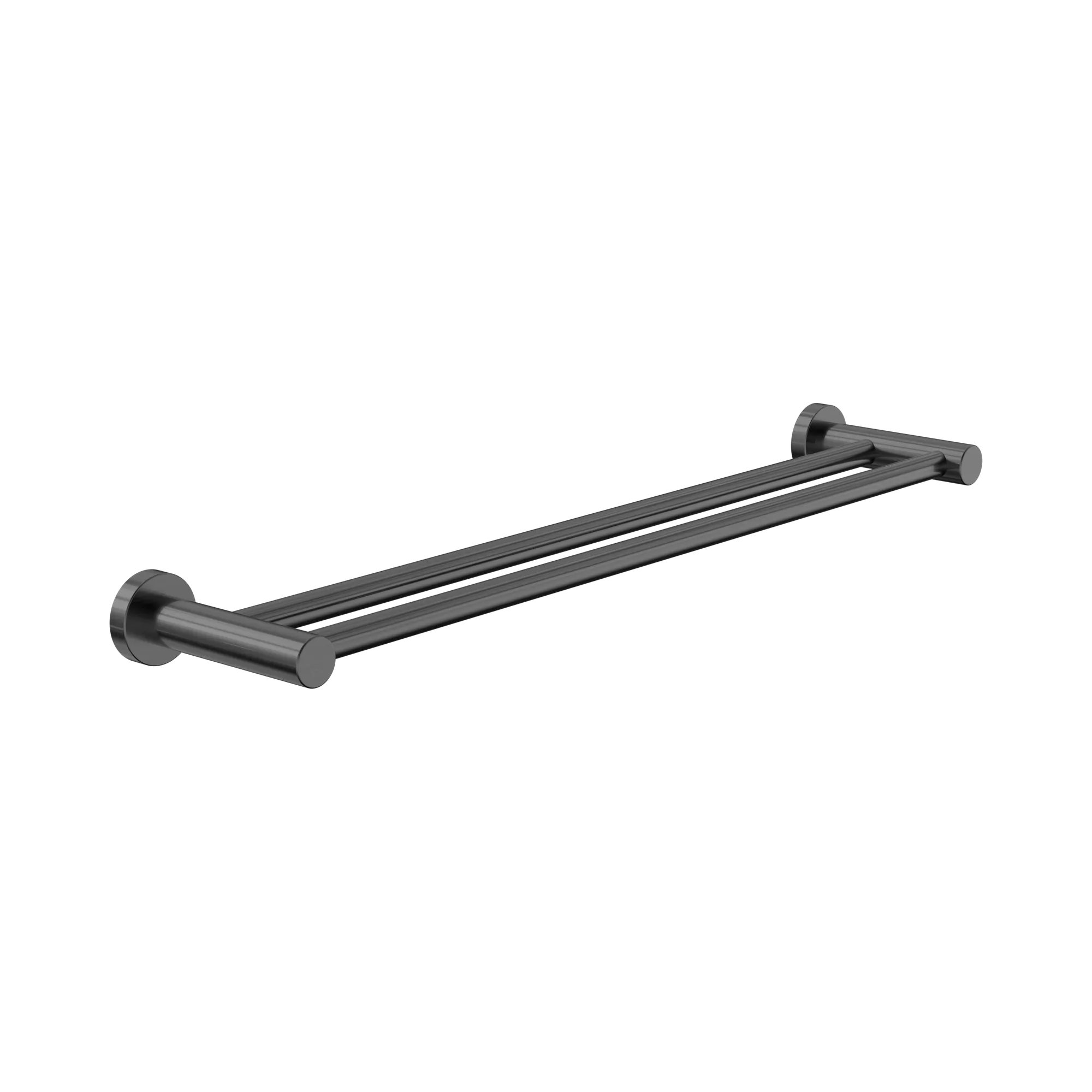 NR2024d GM Dolce II Double Towel Rail 600mm Gun Metal image 1
