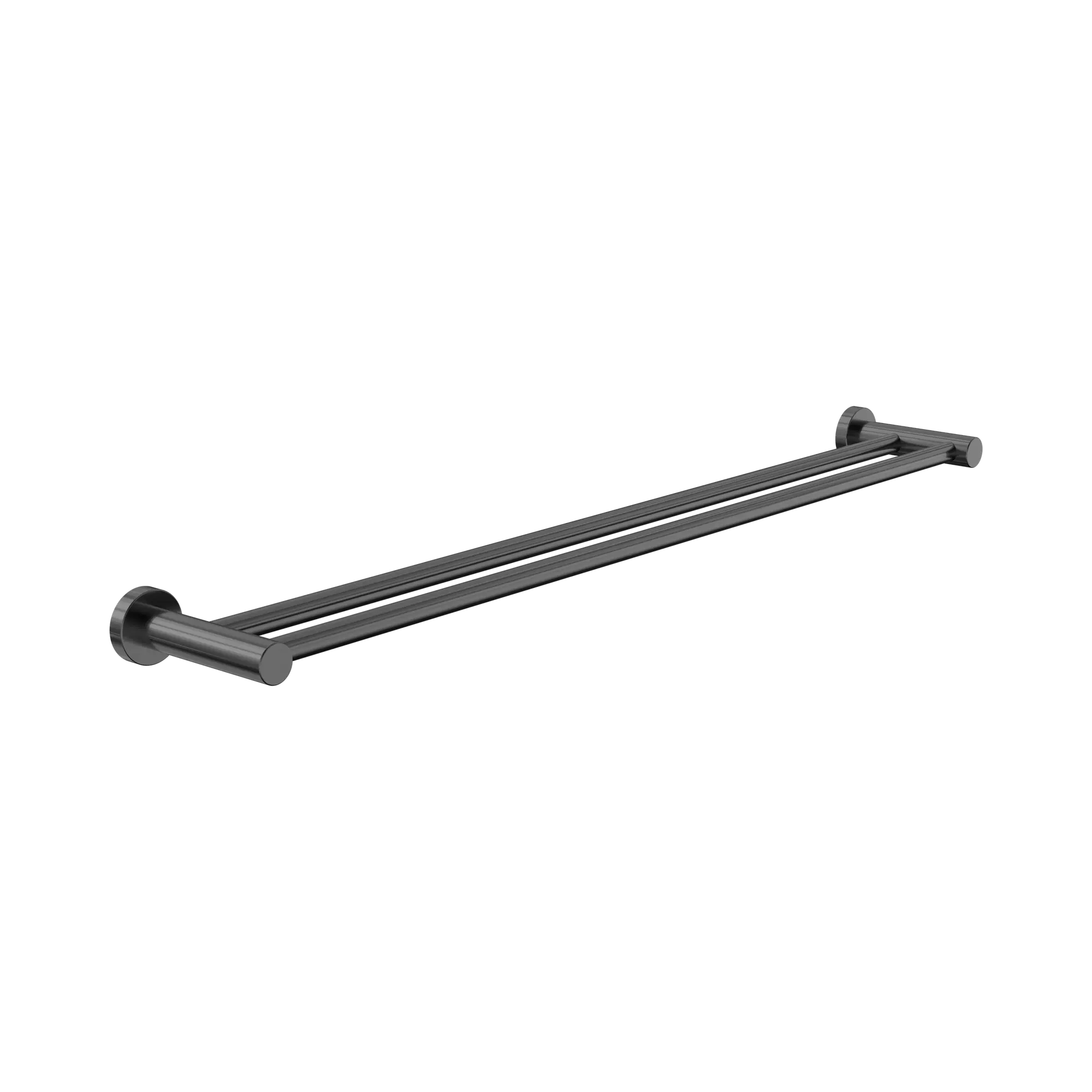 NR2030d GM Dolce II Double Towel Rail 800mm Gun Metal image 1