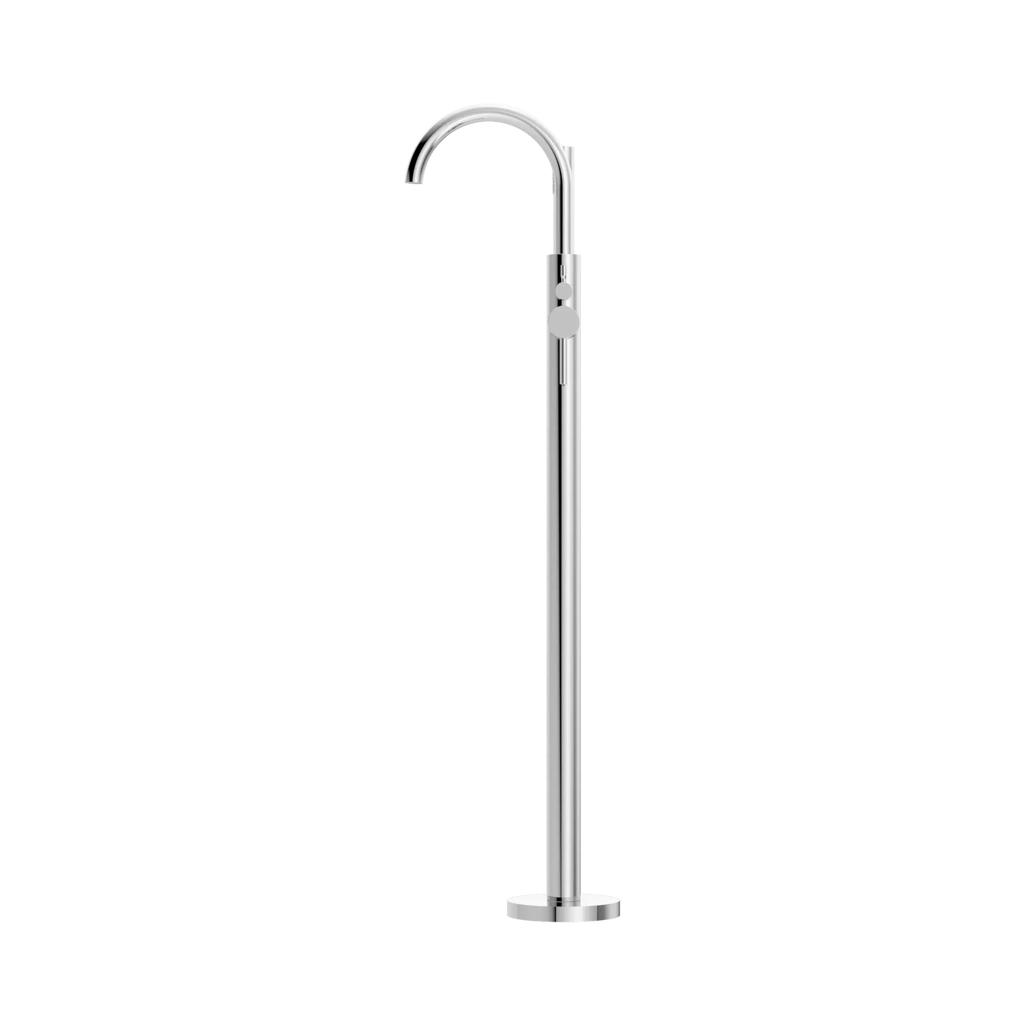 NR210903a CH Mecca Round Freestanding Mixer With Hand Shower Chrome image 2