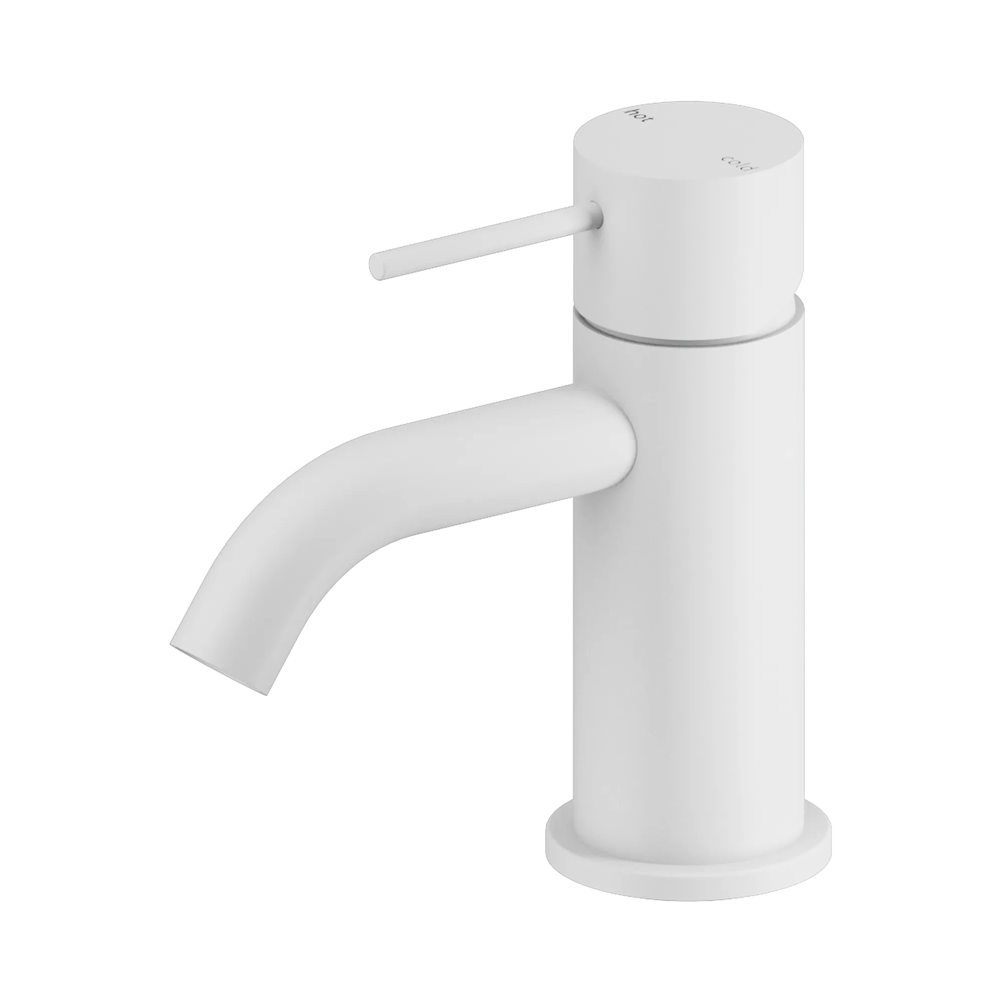 NR221901 FMW Mecca Mini Basin Mixer Matte White image 1