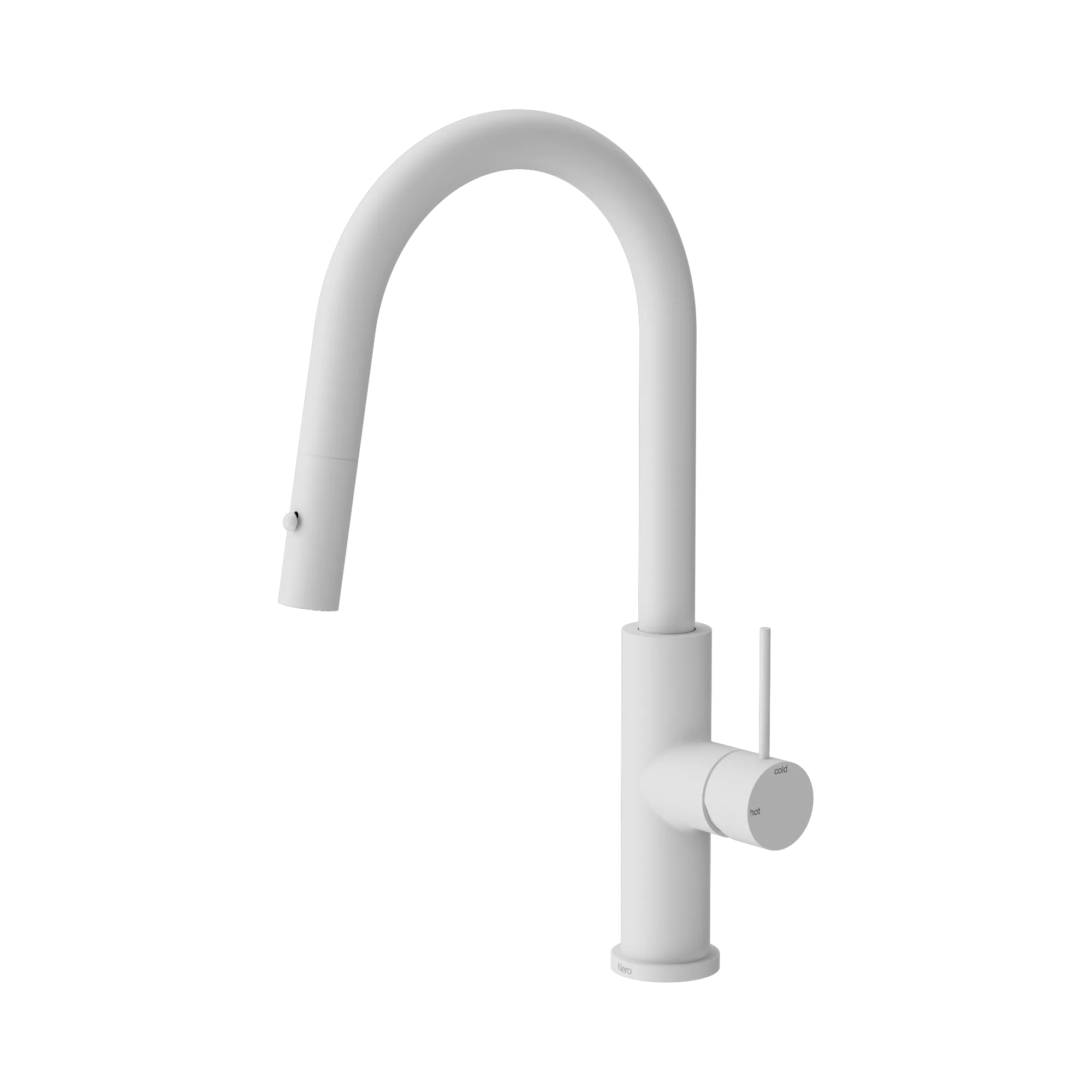 NR221908a MW Mecca Smart Sensor Pull Out Kitchen Mixer Matte white image 1