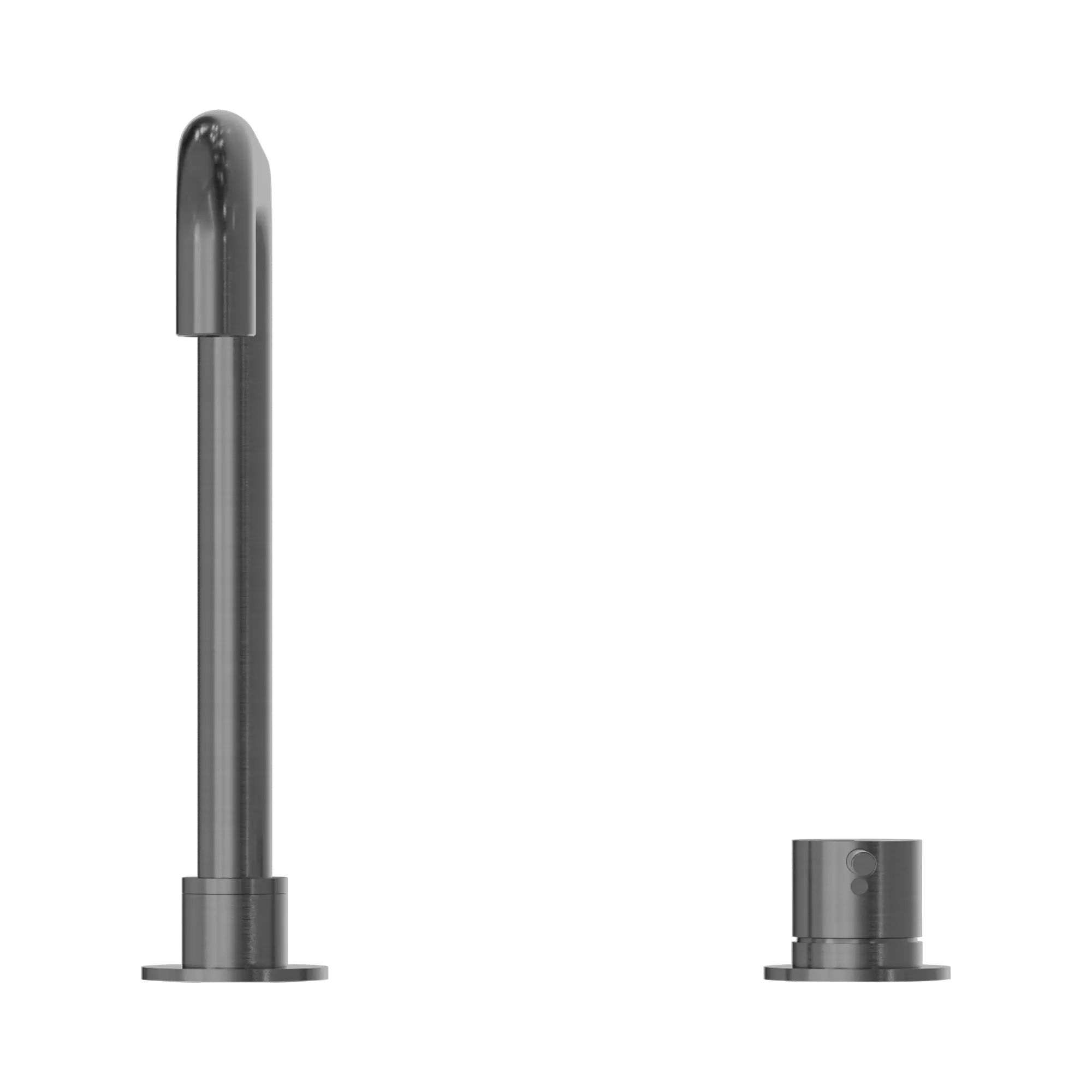 NR221901c GM Mecca Hob Basin Mixer Square Swivel Spout Gun Metal image 2