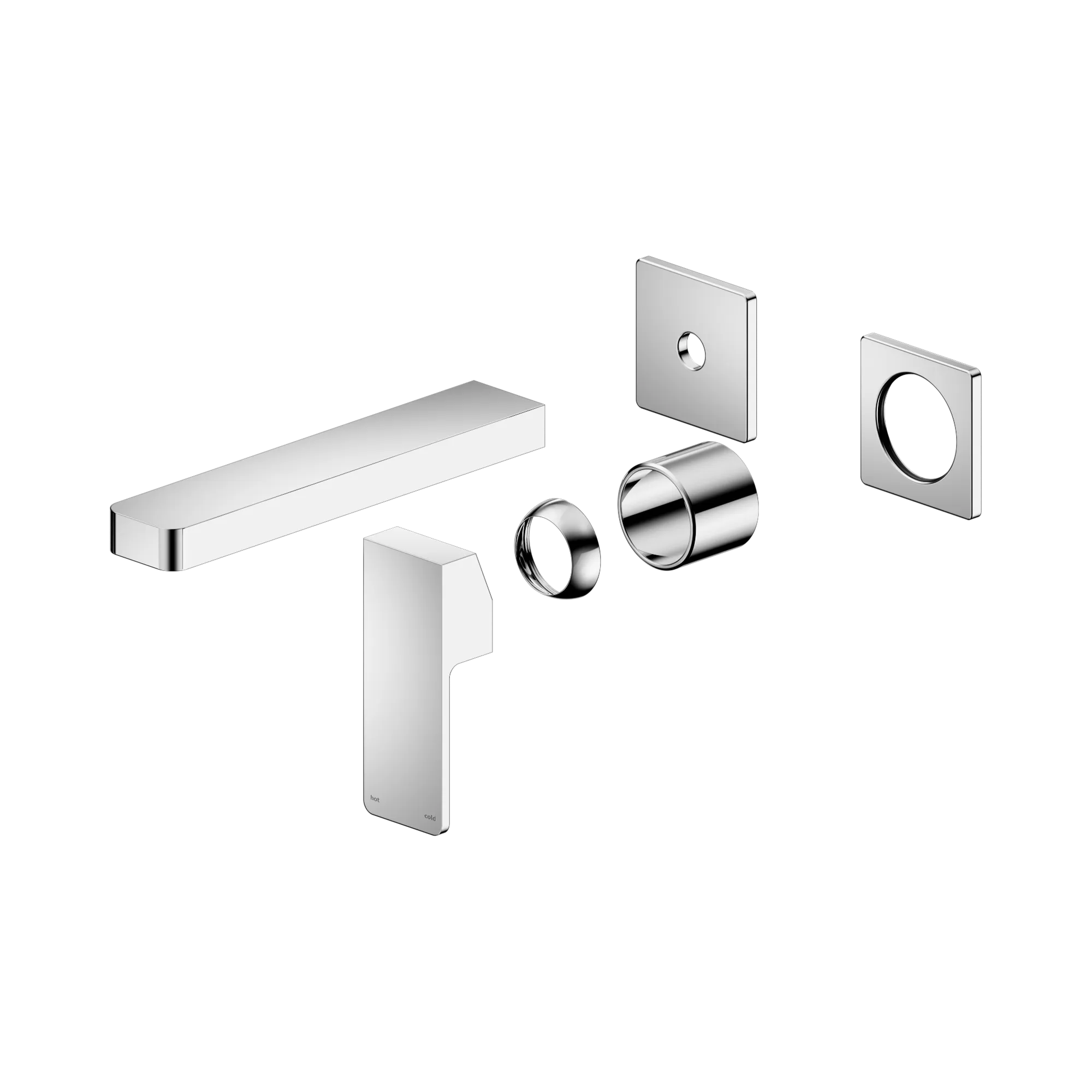 NR301510bt CH Celia Wall Basin Bath Mixer Separate Back Plate Trim Kits Only Chrome image 1