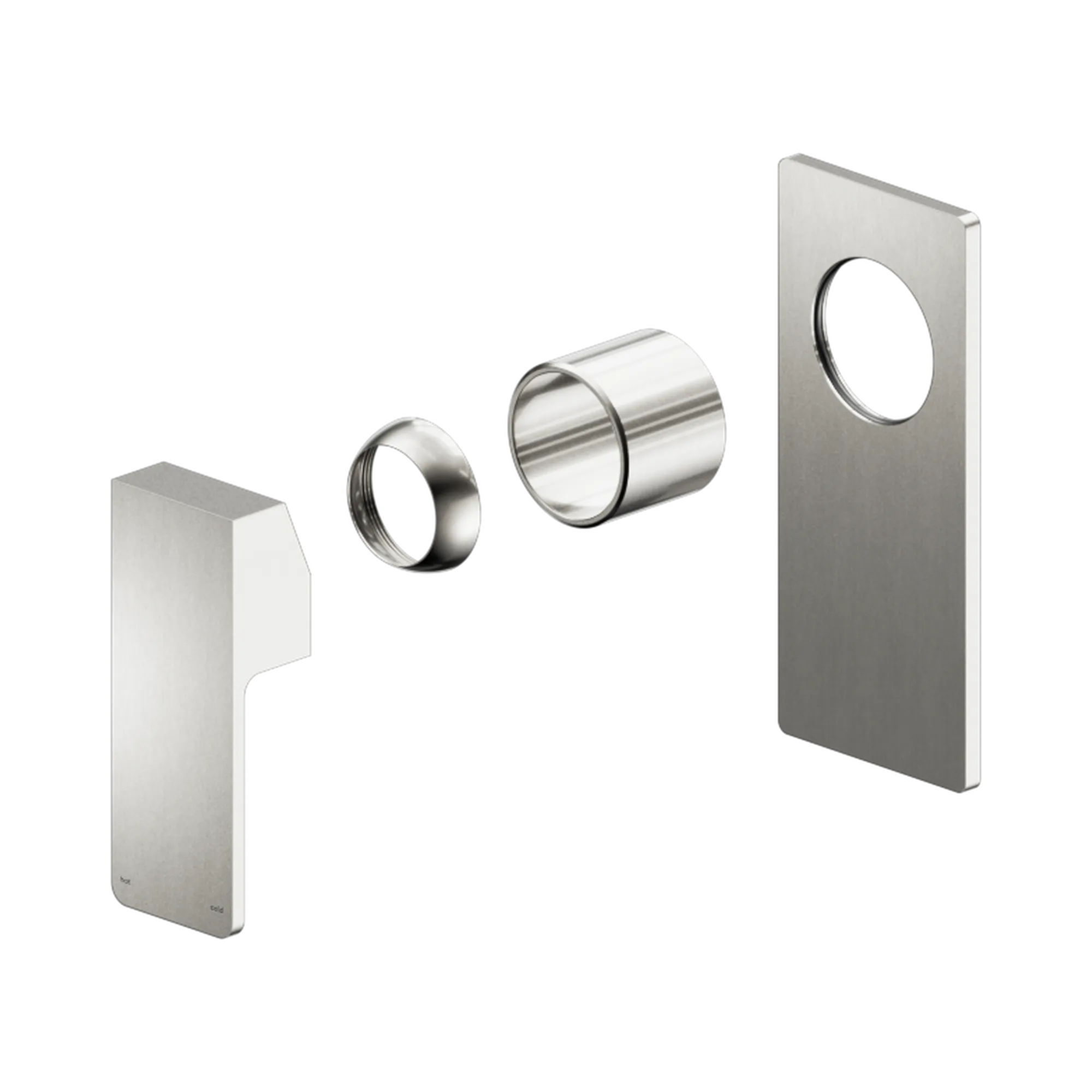 NR301511bt BN Celia Shower Mixer Rectangular Backplate Trim Kits Only Brushed Nickel image 1