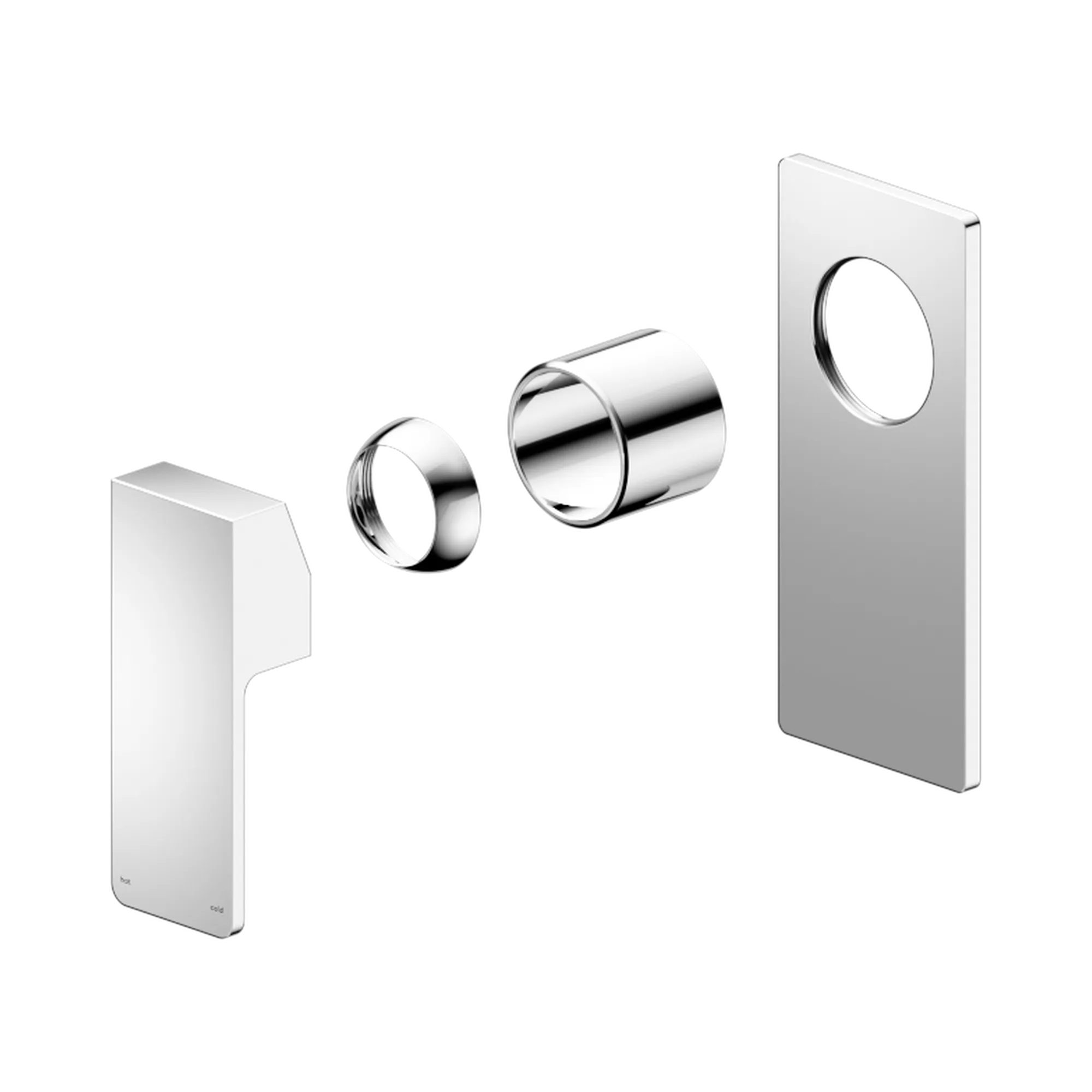 NR301511bt CH Celia Shower Mixer Rectangular Backplate Trim Kits Only Chrome image 1