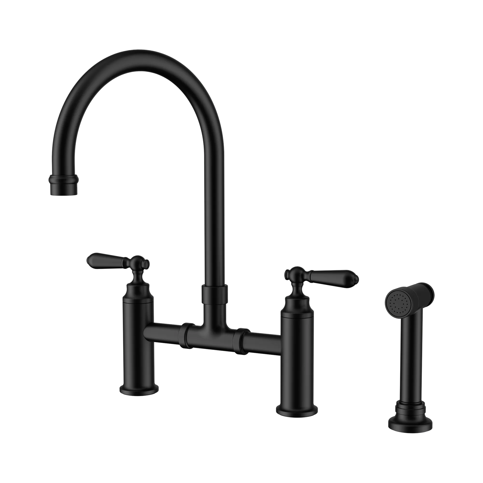 NR692108a MB York Bridge Kitchen Set With Hand Spray Matte Black image 1