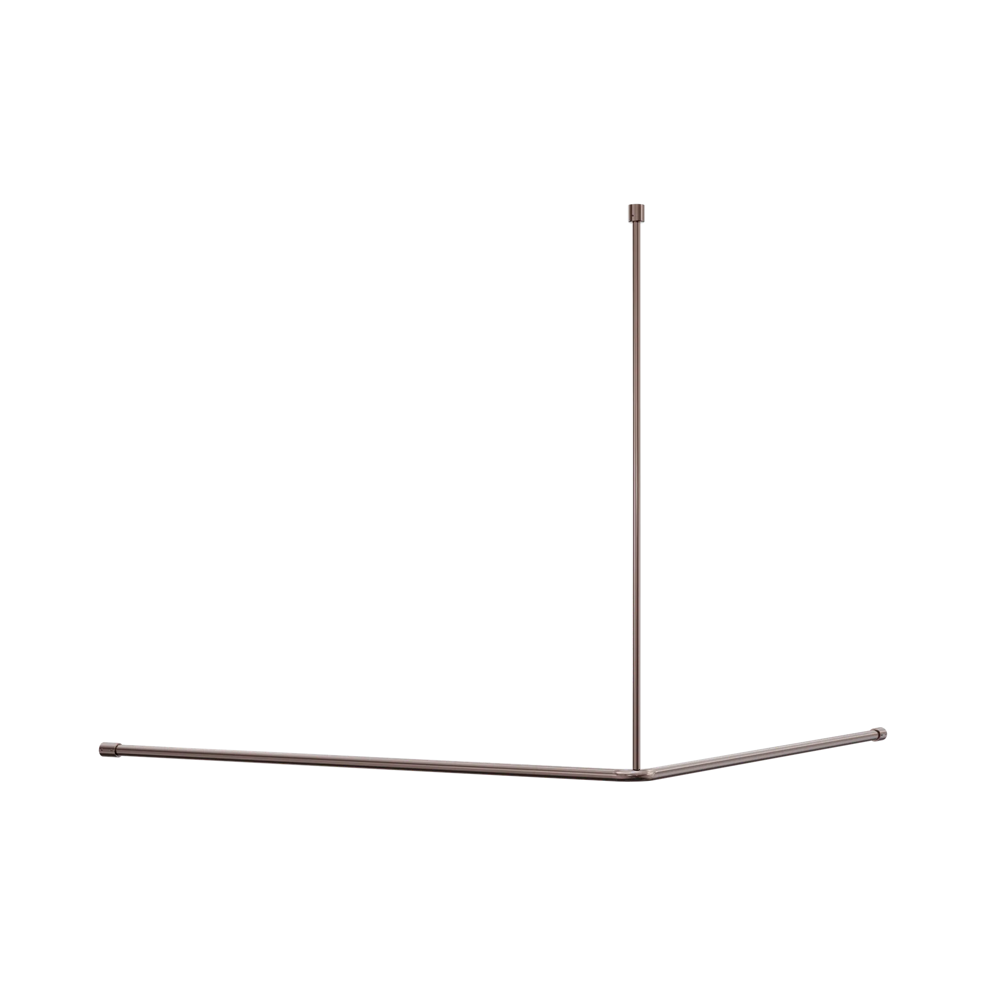NRCR0006 BZ Mecca Care Curtain Rail 1200x1200mm 90 Degree Brushed Bronze image 1