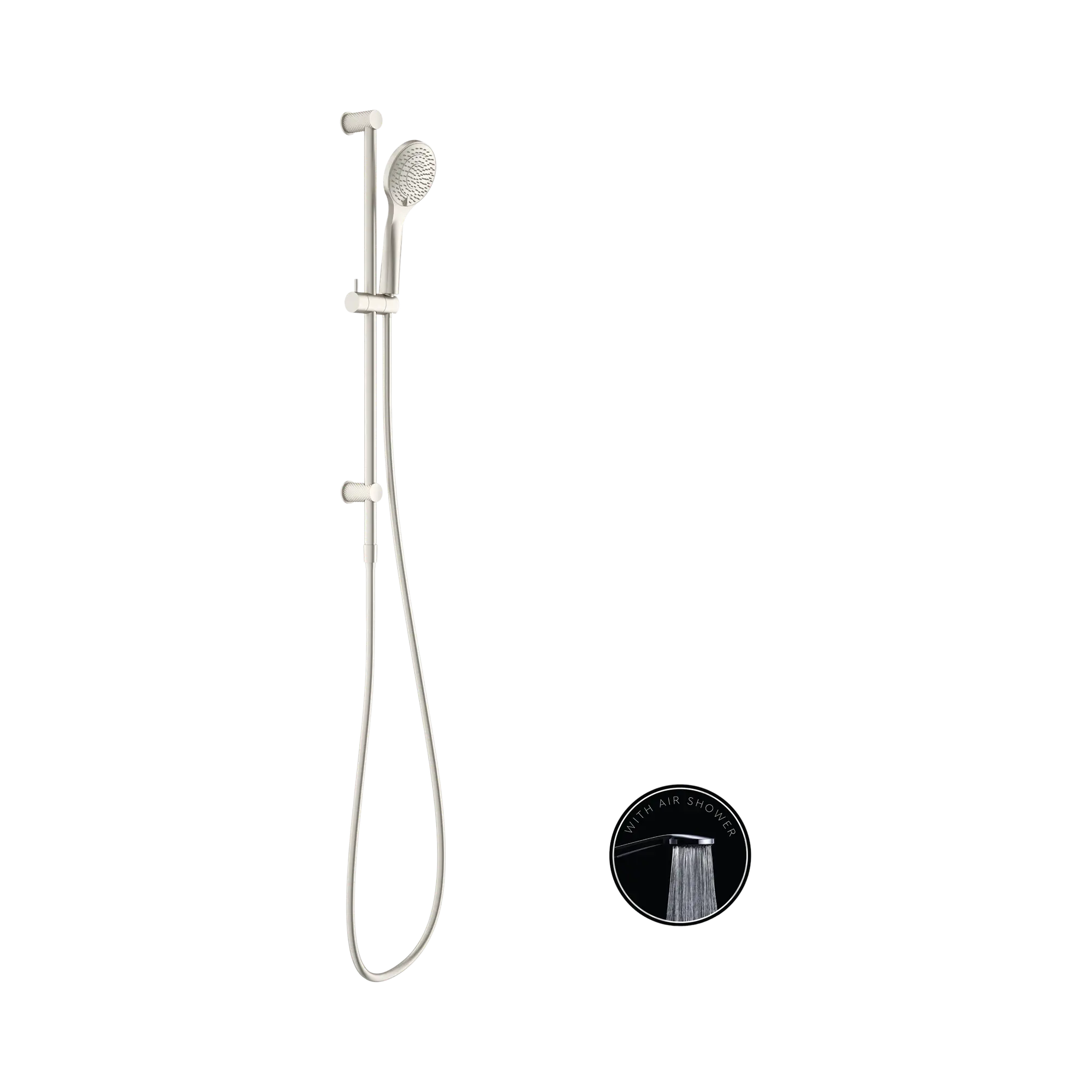 NR251905a BN Opal Shower Rail With Air Shower Brushed Nickel image 1