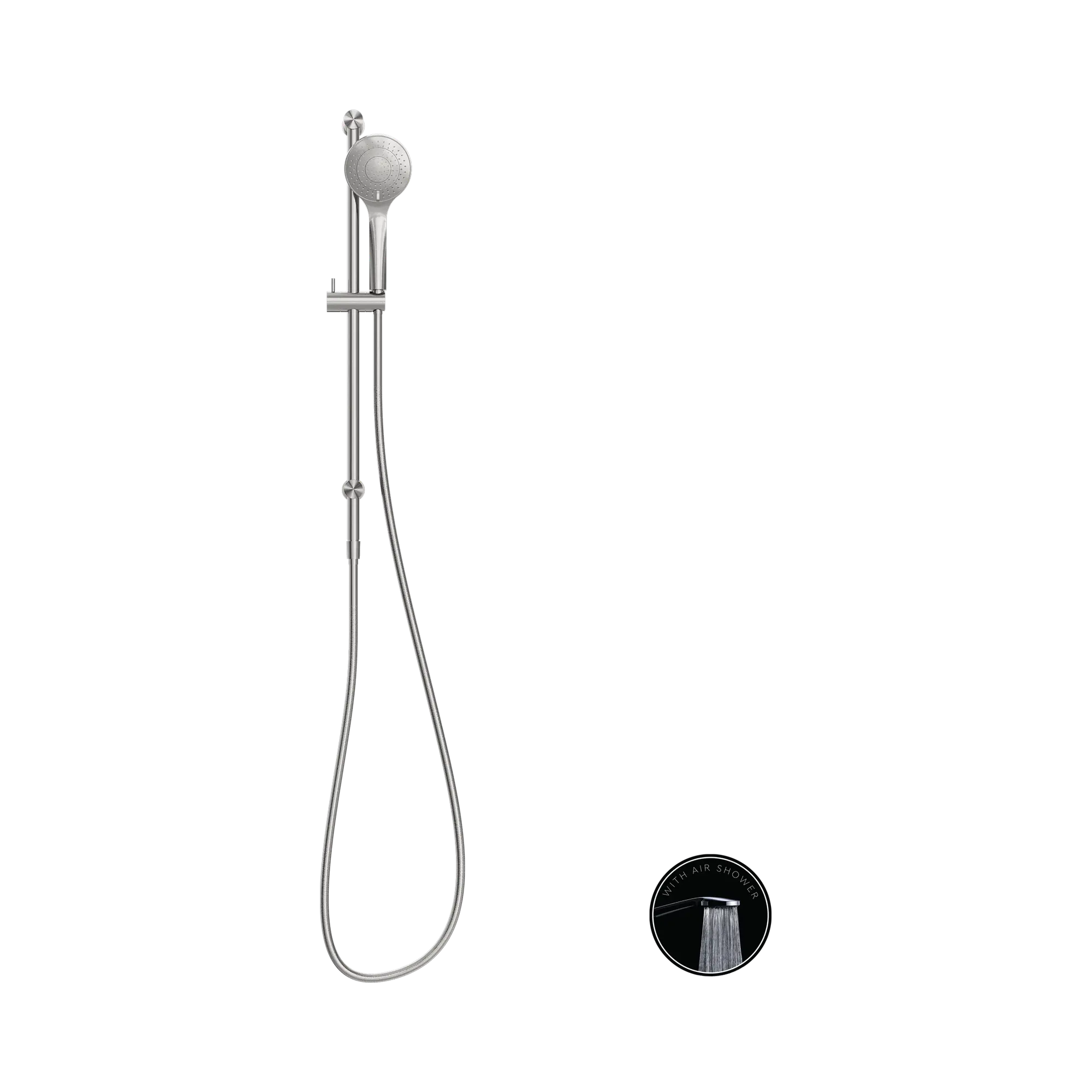 NR251905a BN Opal Shower Rail With Air Shower Brushed Nickel image 2