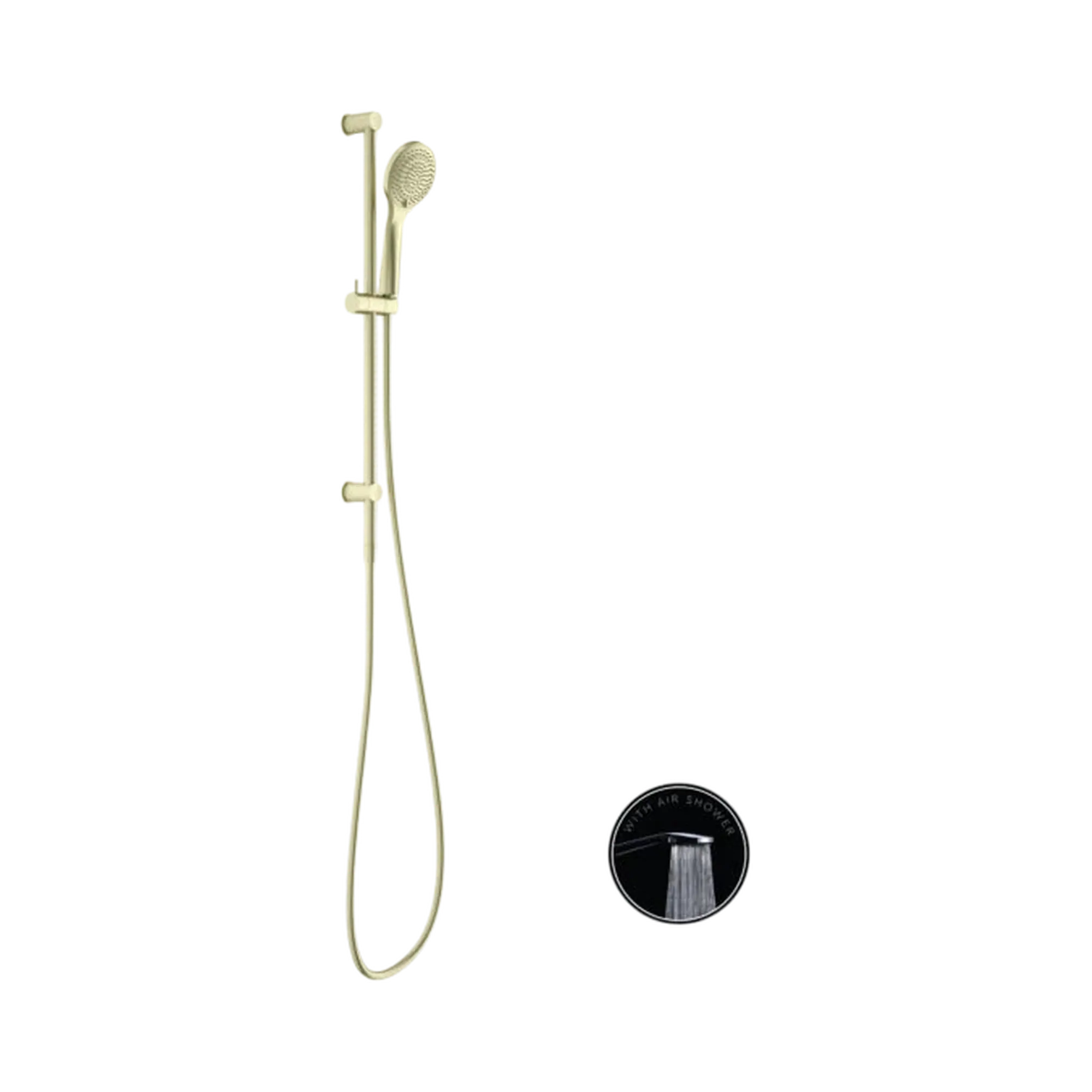 NR251905a BG Opal Shower Rail With Air Shower Brushed Gold image 1