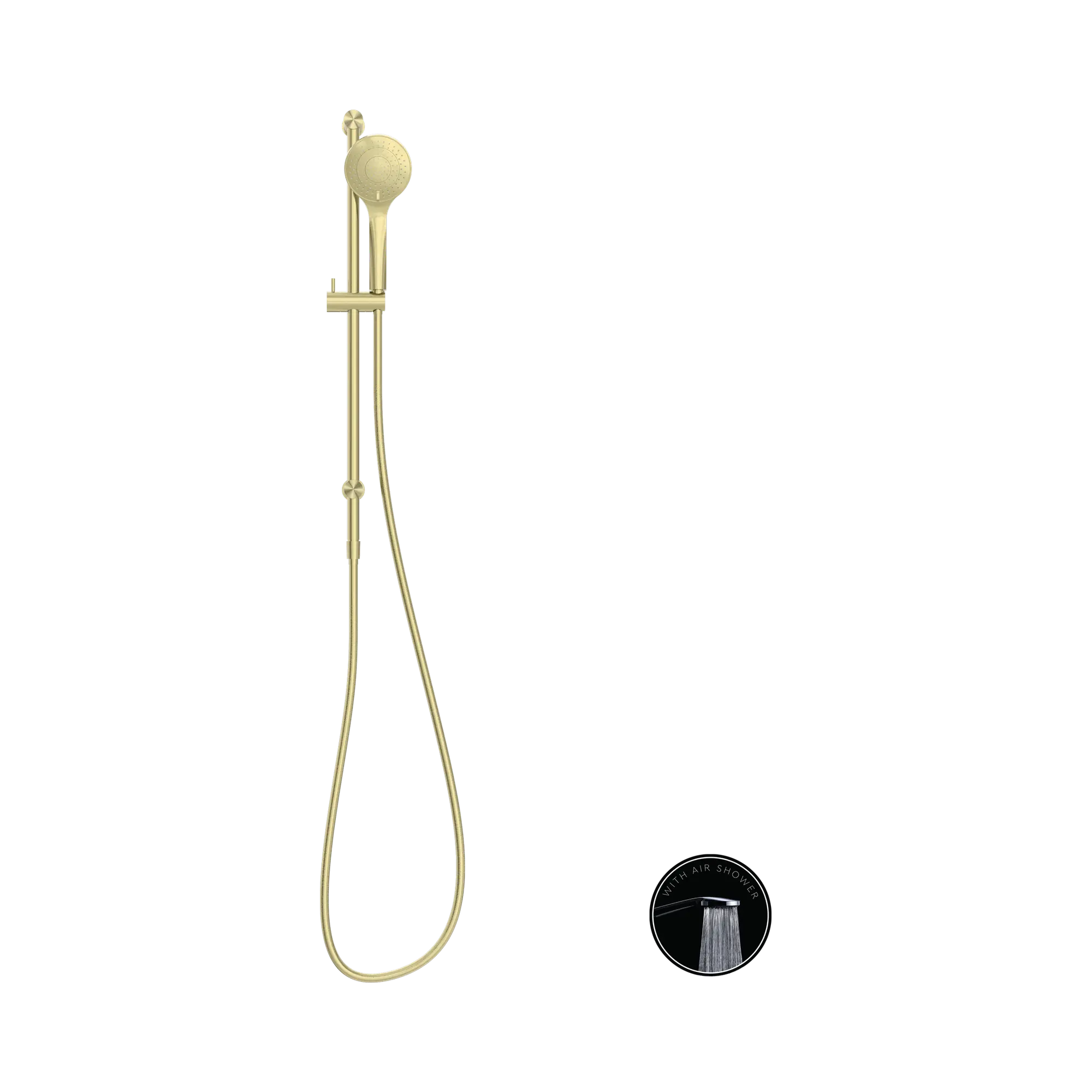 NR251905a BG Opal Shower Rail With Air Shower Brushed Gold image 2