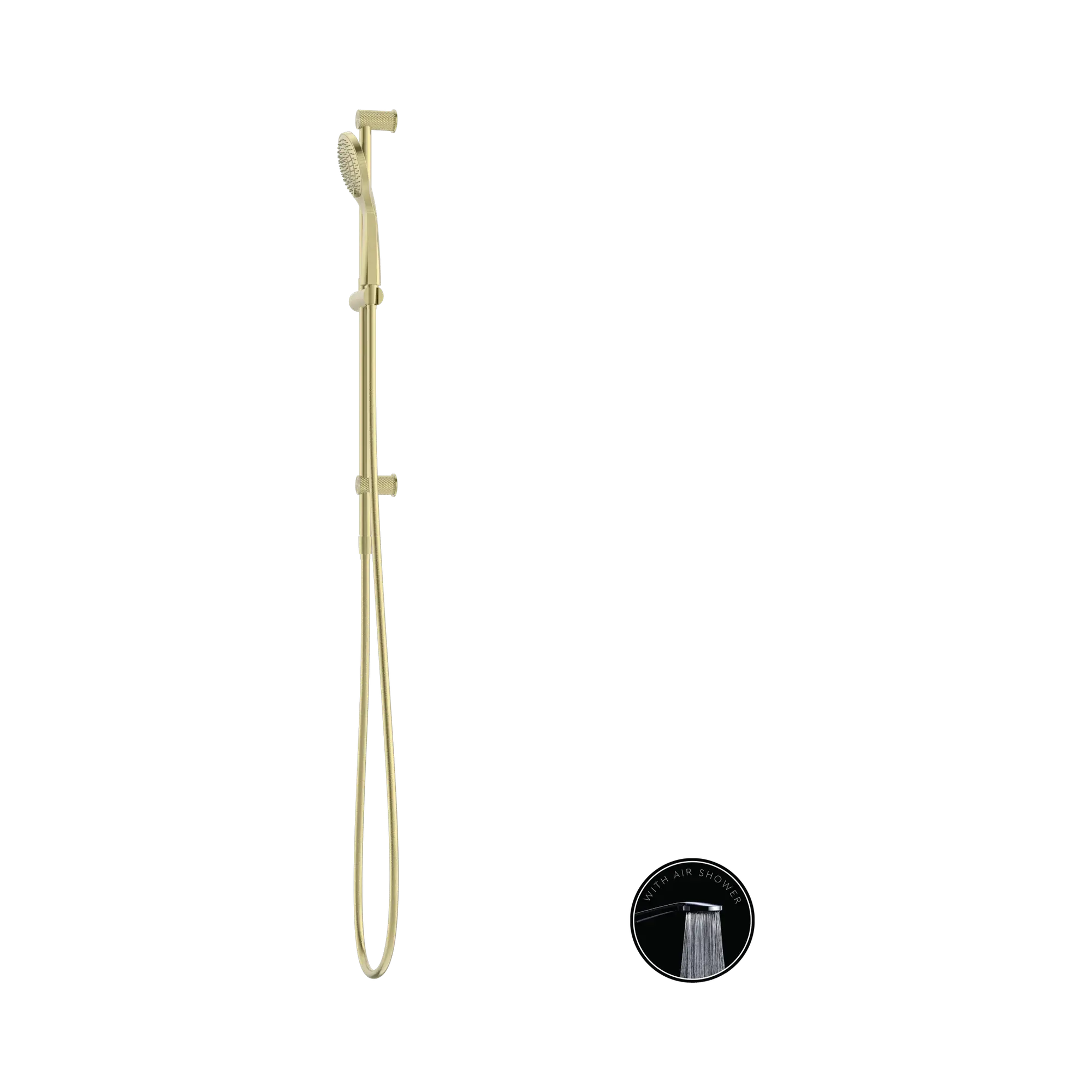 NR251905a BG Opal Shower Rail With Air Shower Brushed Gold image 3