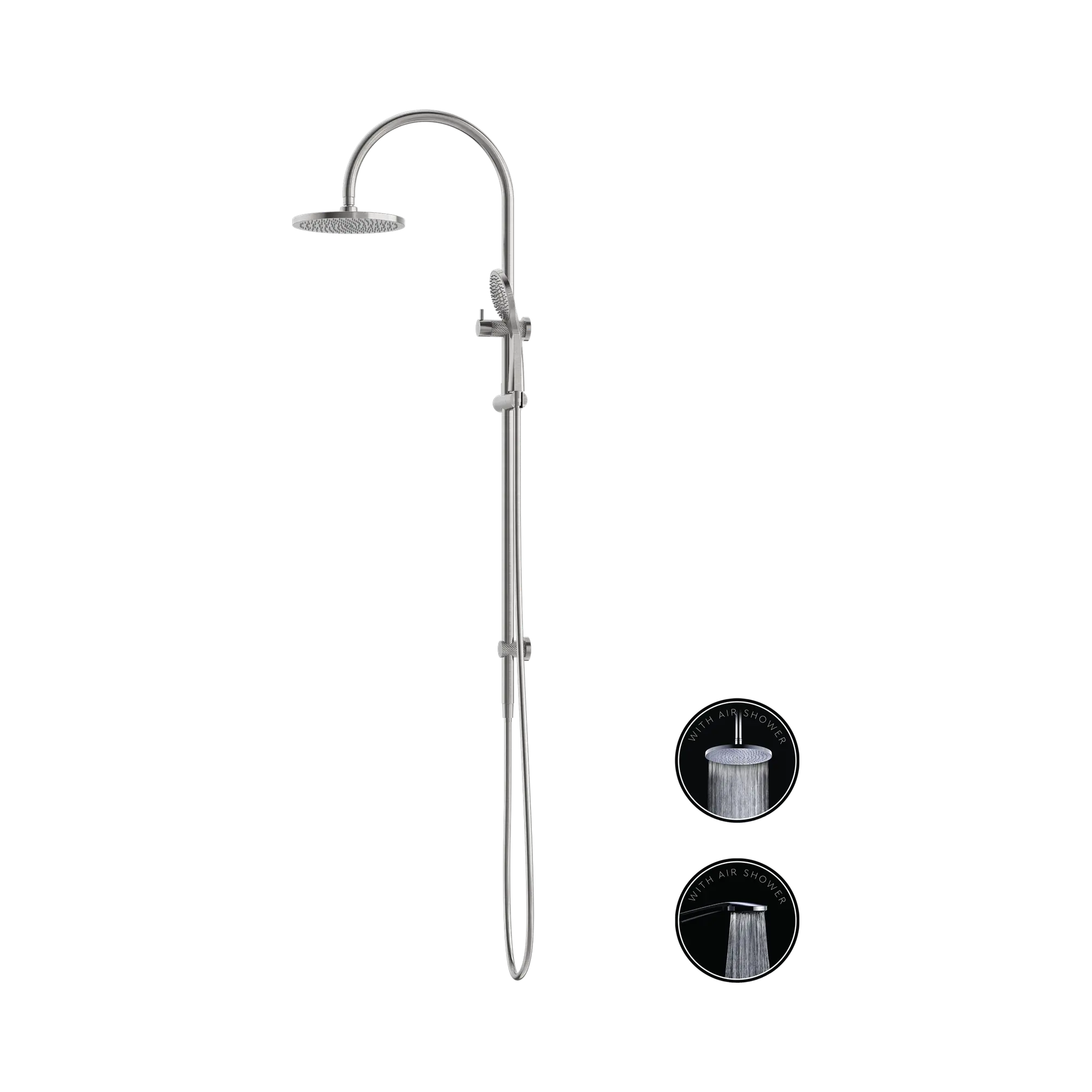 NR251905b BN Opal Twin Shower With Air Shower Brushed Nickel image 3
