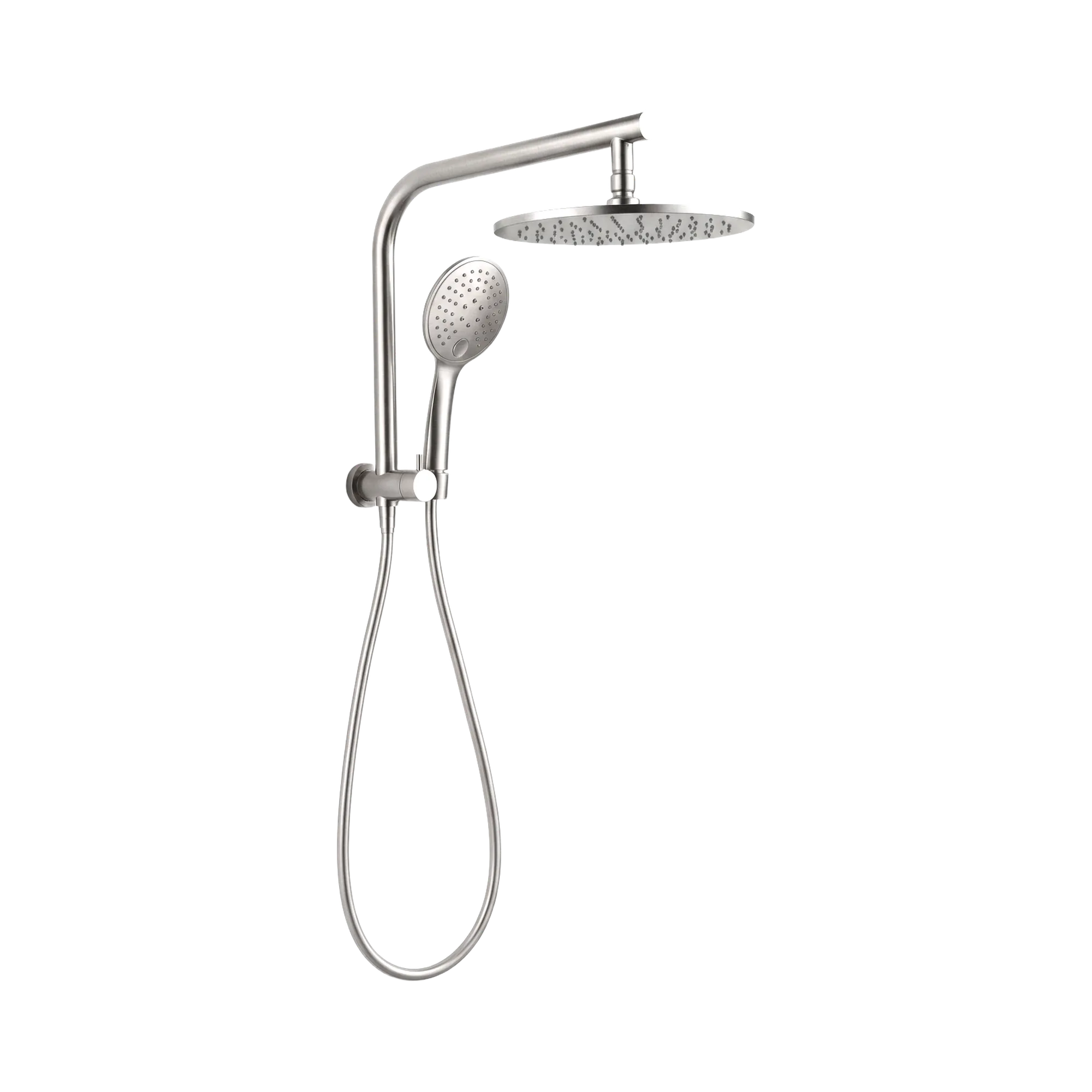 NR250805b BN Mecca 2 In 1 Twin Shower Brushed Nickel image 1