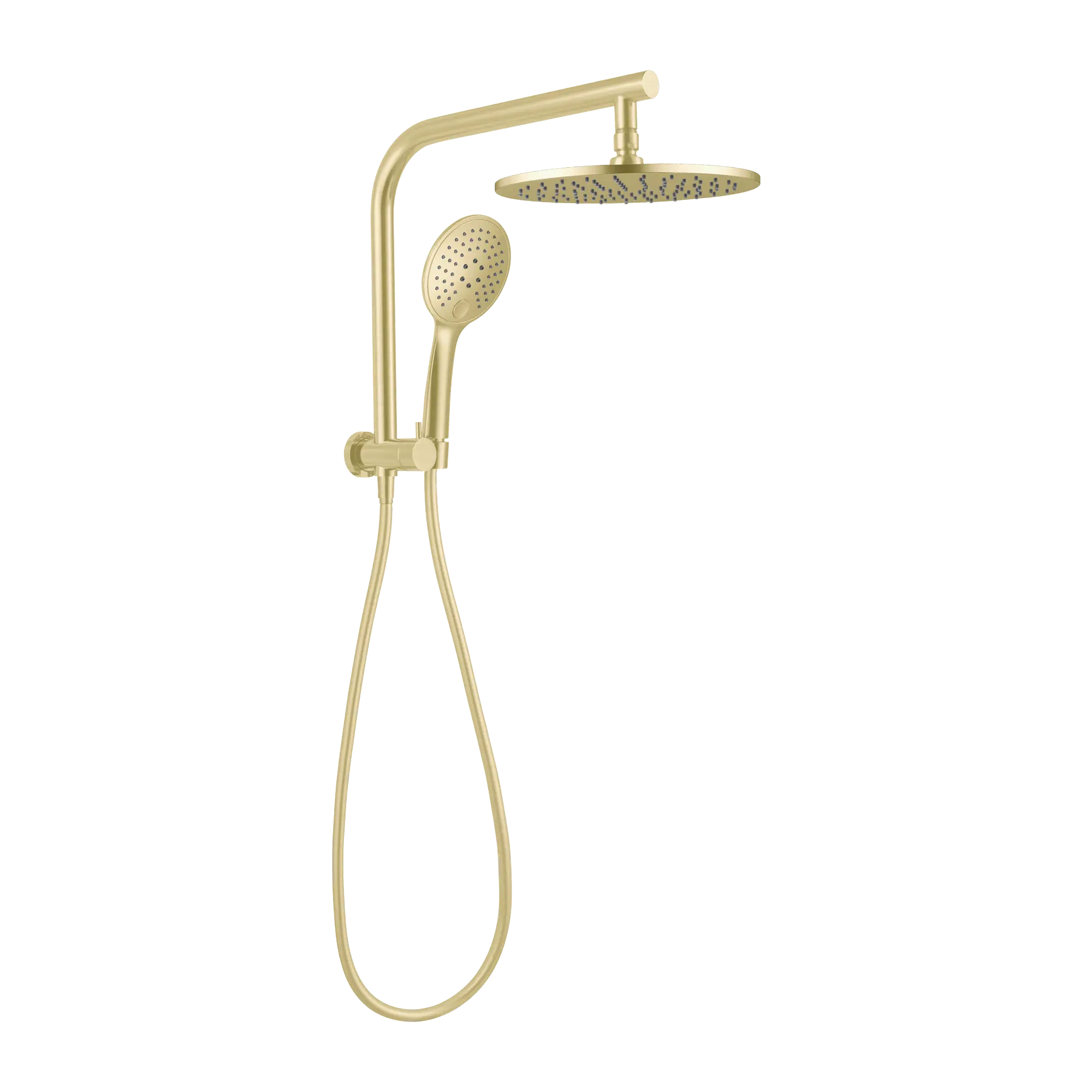 NR250805b BG Mecca 2 In 1 Twin Shower Brushed Gold image 1