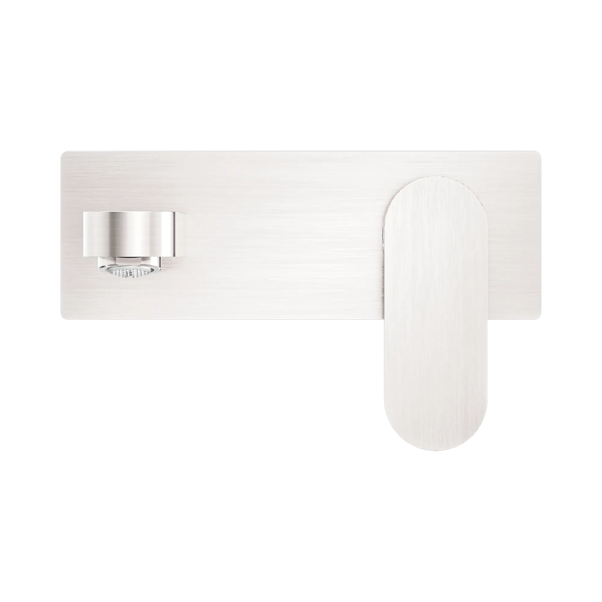 NR301307a BN Ecco Wall Basin Mixer Brushed Nickel image 2