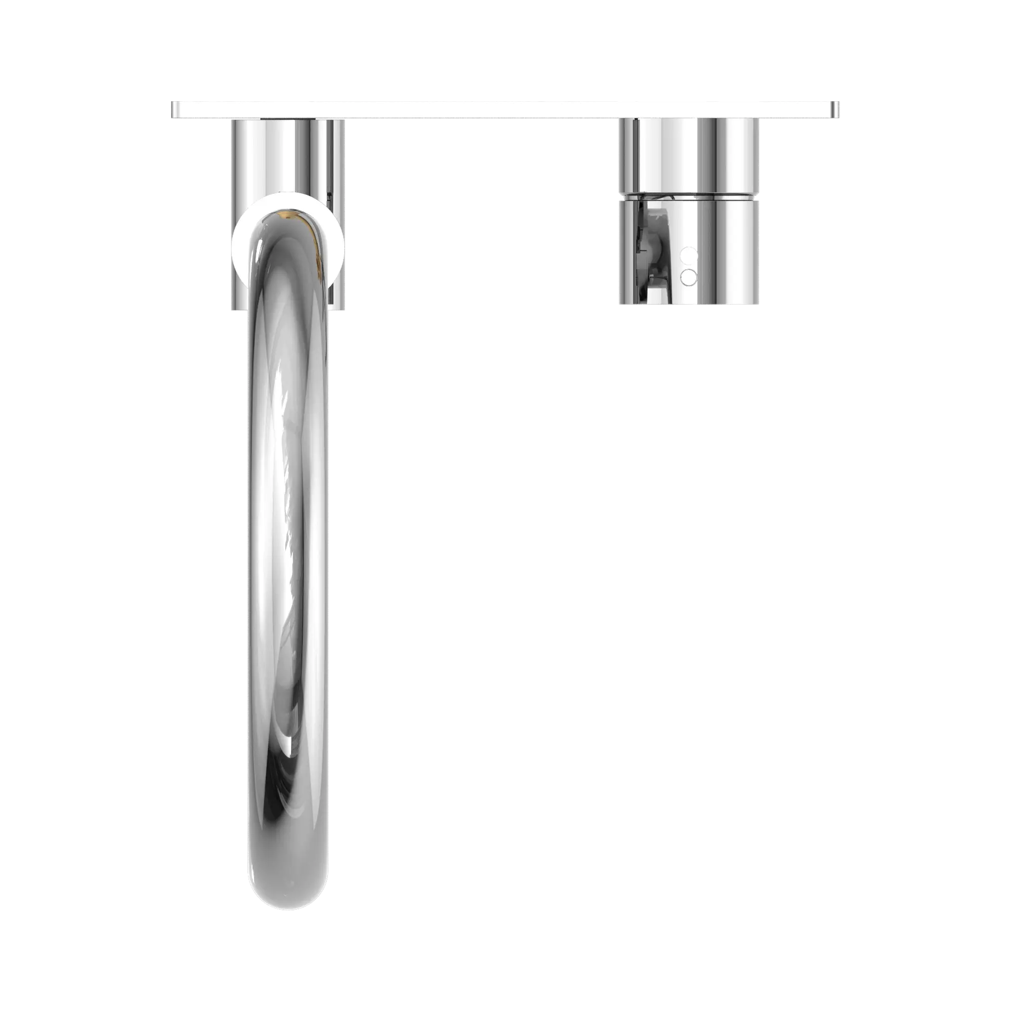 NR221909p CH Mecca Wall Basin Mixer Swivel Spout Handle Up Chrome image 4