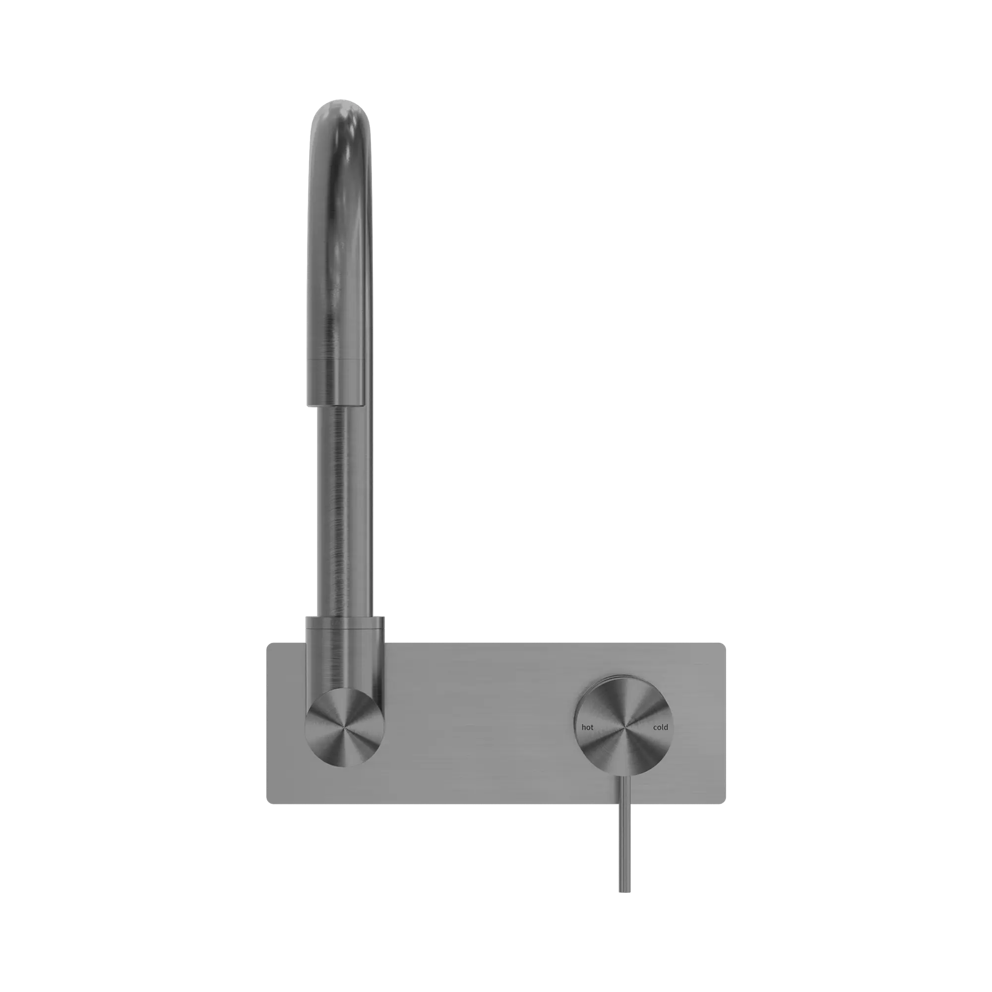 NR221909q GM Mecca Wall Basin Mixer Swivel Spout Gun Metal image 2